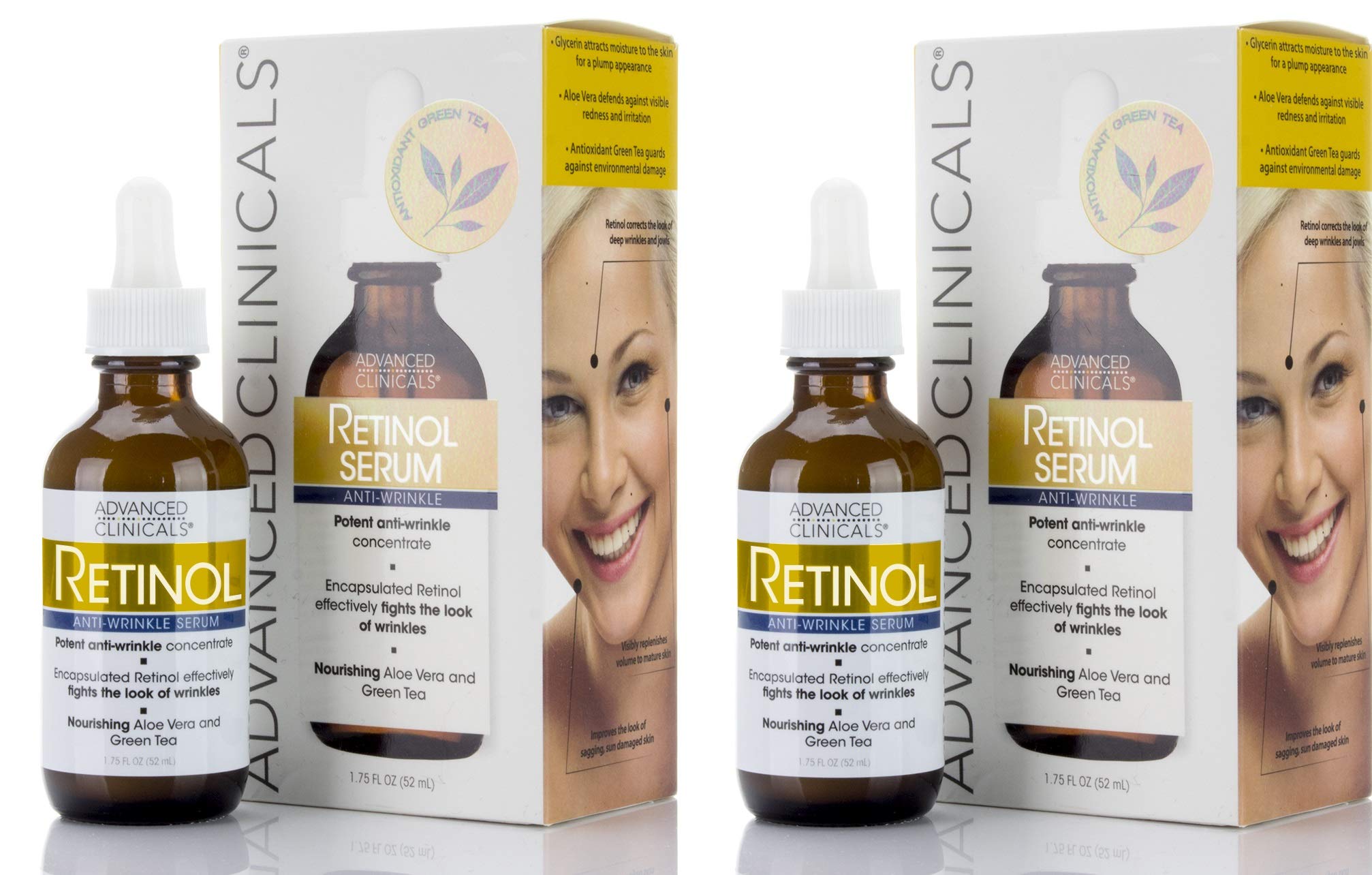 Foto 2 pulgar | Sérum Hidratante Facial Advanced Clinicals Retinol 50 Ml X2 - Venta Internacional.