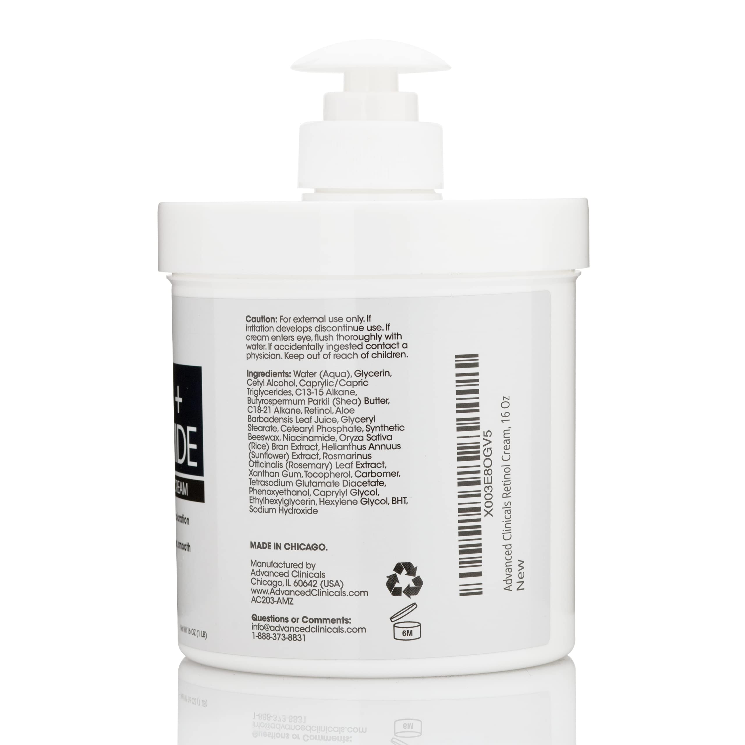 Foto 4 pulgar | Loción Corporal Y Facial Con Retinol Moisturizer Advanced Clinicals - Venta Internacional.