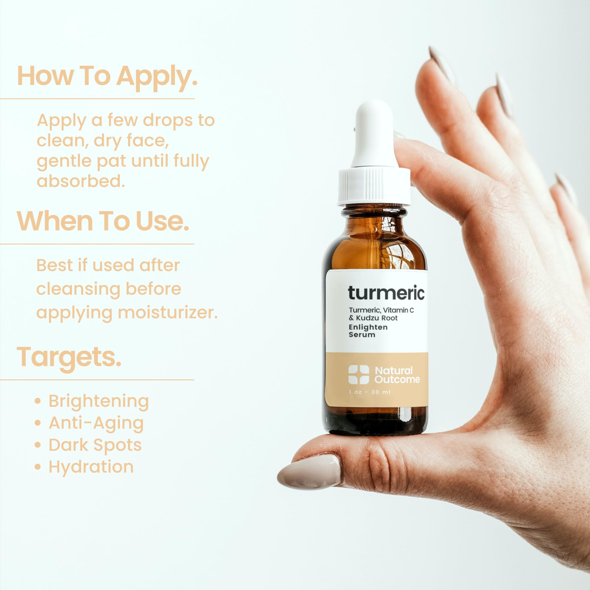 Foto 7 pulgar | Sérum Facial Natural Outcome Turmeric Con Vitamina C 30 Ml - Venta Internacional.