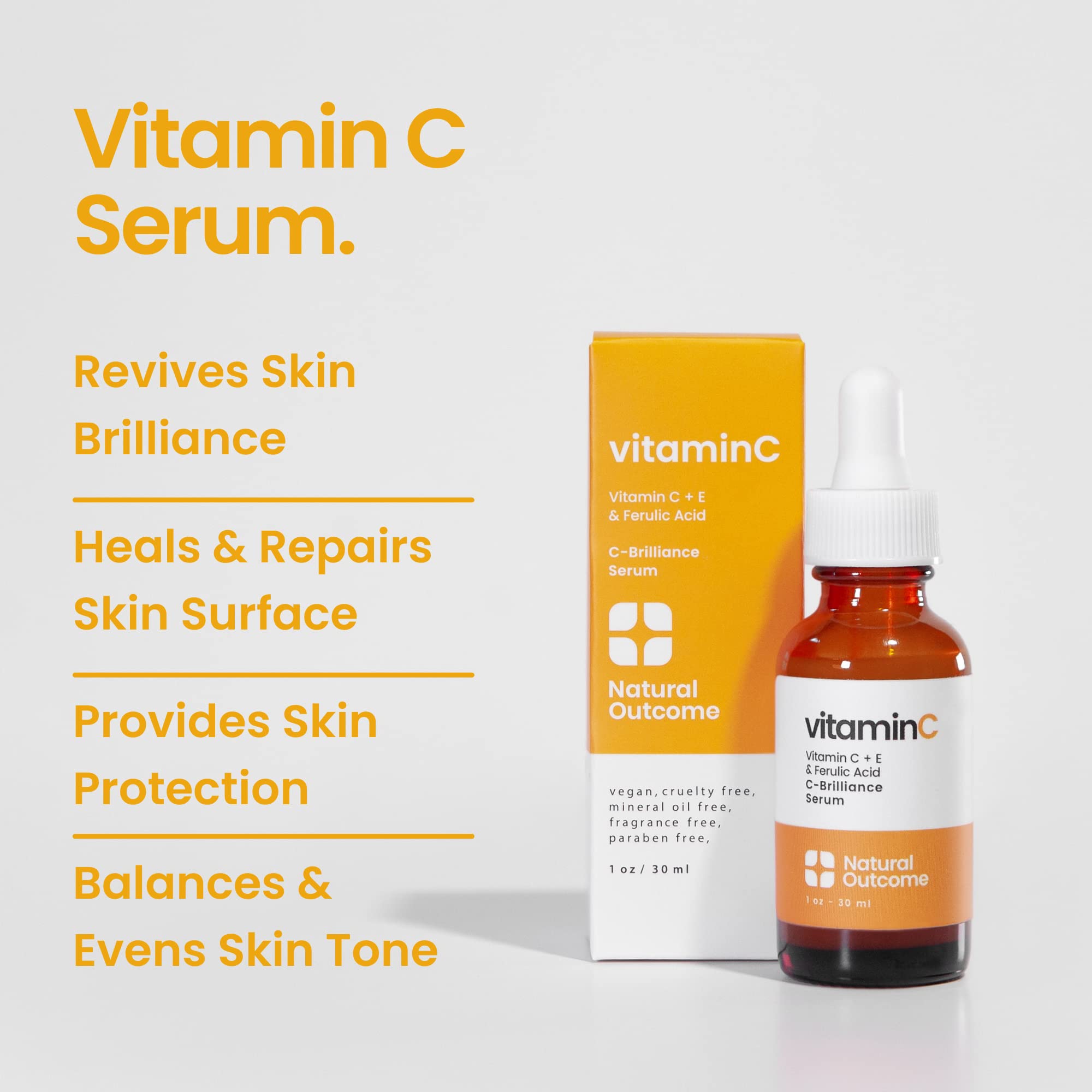 Foto 2 | Serum Natural Outcome Vitamina C Con Vitamina E Y Ácido Ferúlico, 30 Ml - Venta Internacional.
