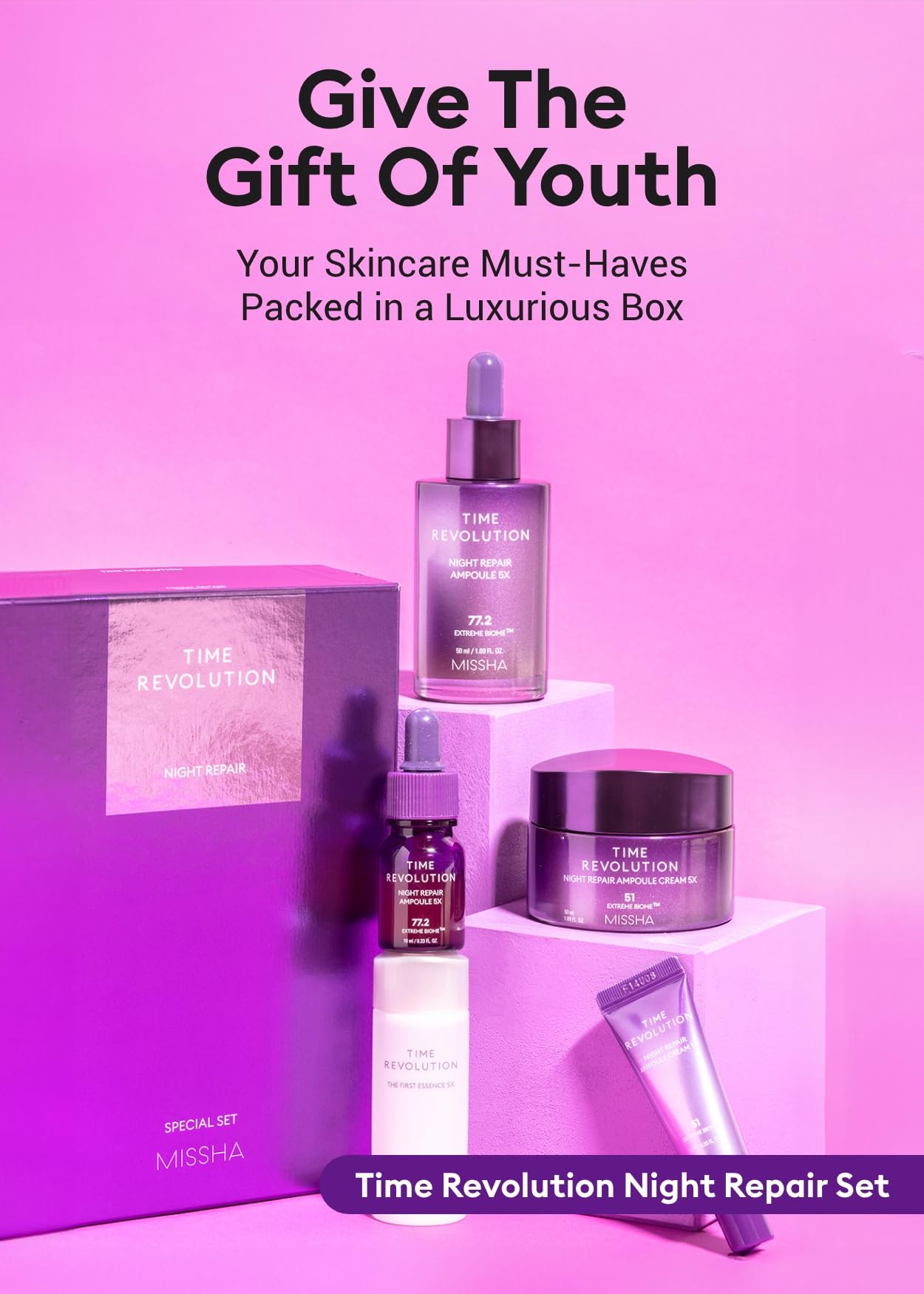 Foto 2 | Set De Cuidado De La Piel Missha Time Revolution Night Repair 5x - Venta Internacional.