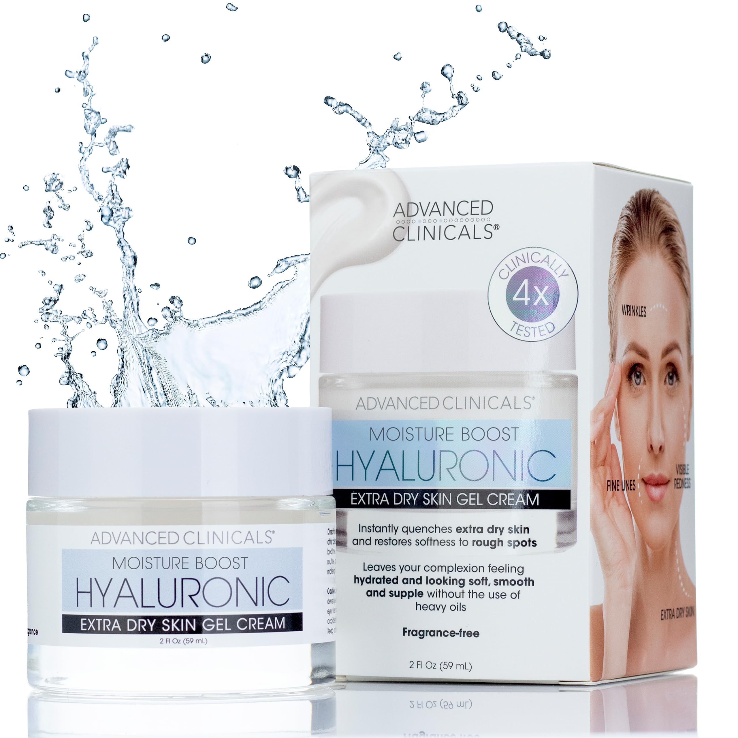 Foto 2 pulgar | Crema Facial Advanced Clinicals Con Ácido Hialurónico 60 Ml - Venta Internacional.