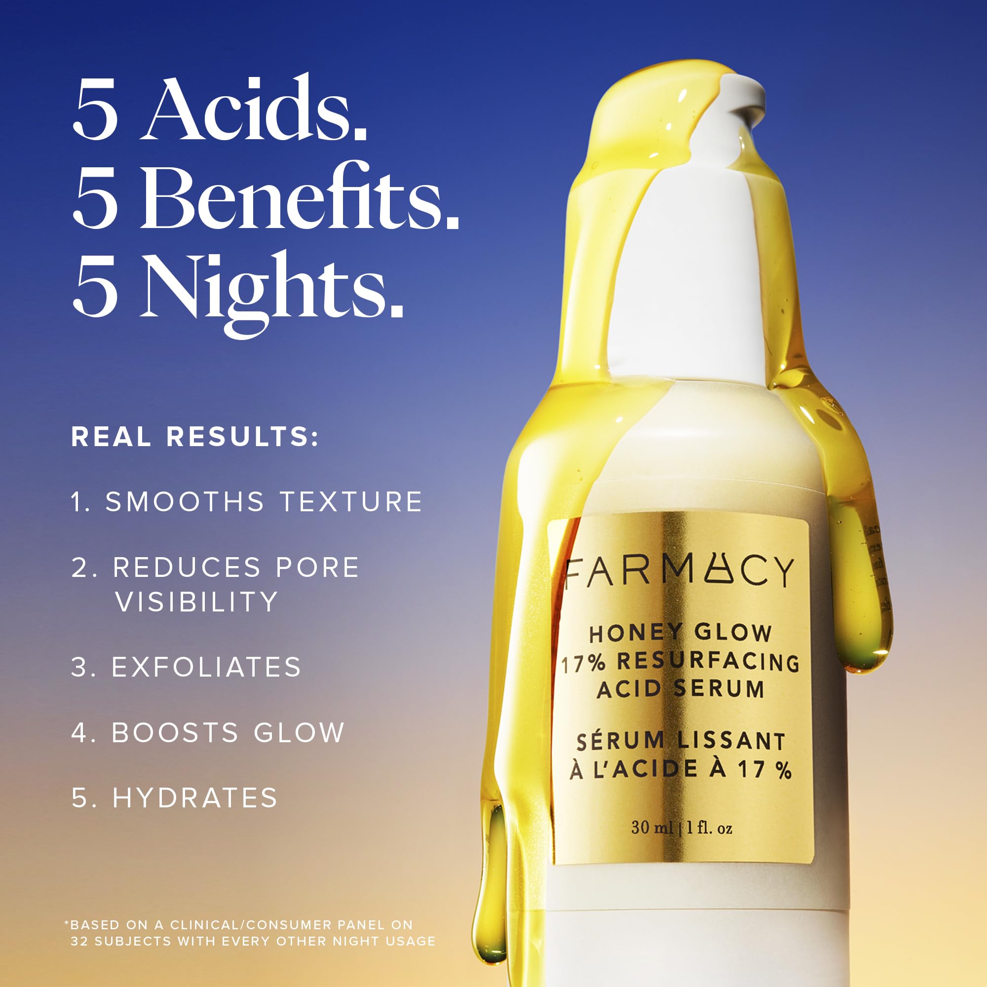 Foto 2 | Sérum Exfoliante Farmacy Honey Glow 17% Aha + Bha 30 Ml - Venta Internacional.