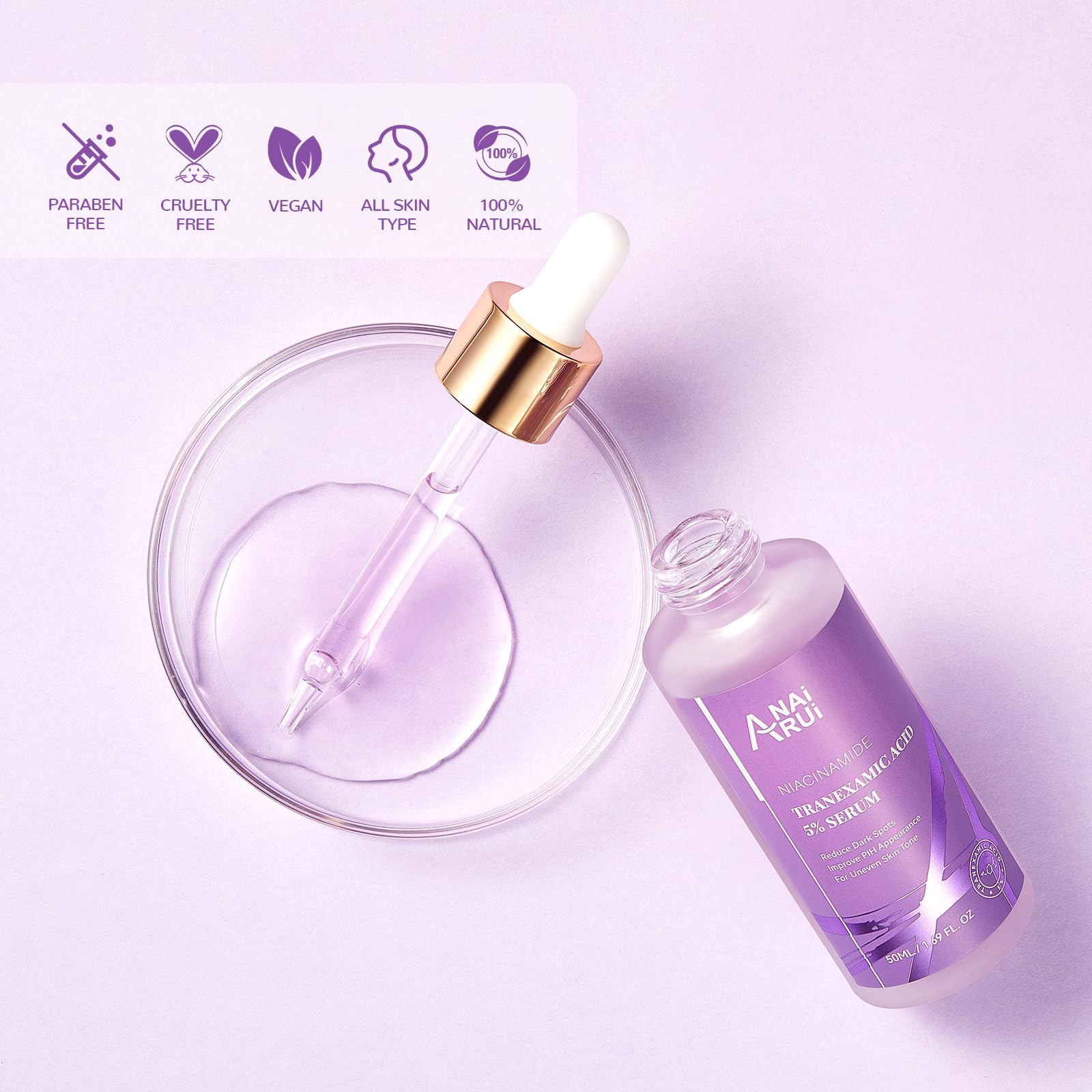 Foto 7 pulgar | Sérum Anai Rui 5% De Ácido Tranexámico Con Niacinamida 50 Ml - Venta Internacional.