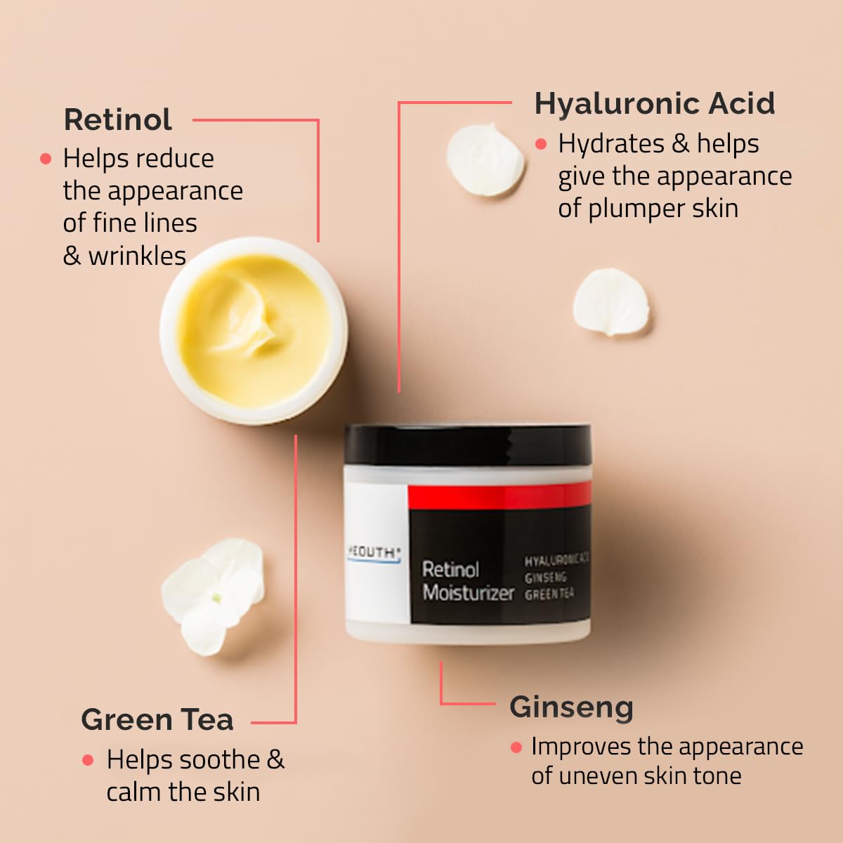 Foto 3 | Crema Hidratante De Retinol Yeouth Para Rostro 30 Ml Con Ácido Hialurónico - Venta Internacional.