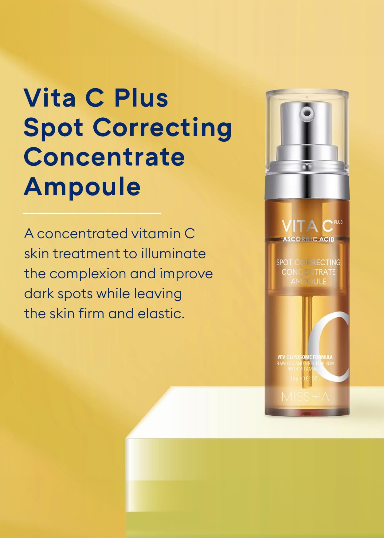 Foto 3 pulgar | Sérum Facial En Barra Missha Vita C Plus En Ampolla - Venta Internacional.