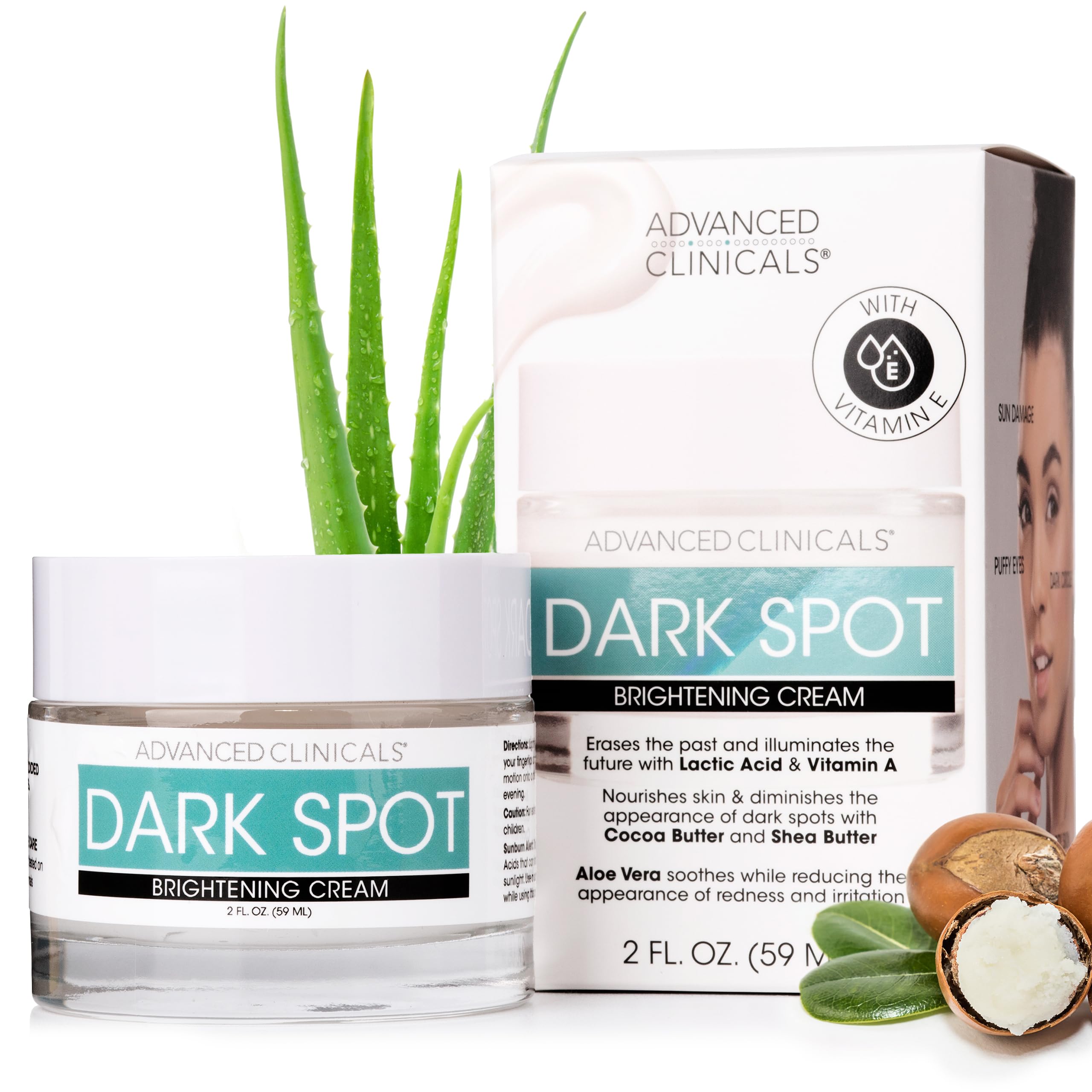 Crema Hidratante Advanced Clinicals, Eliminador De Manchas Oscuras, 60 Ml - Venta Internacional.