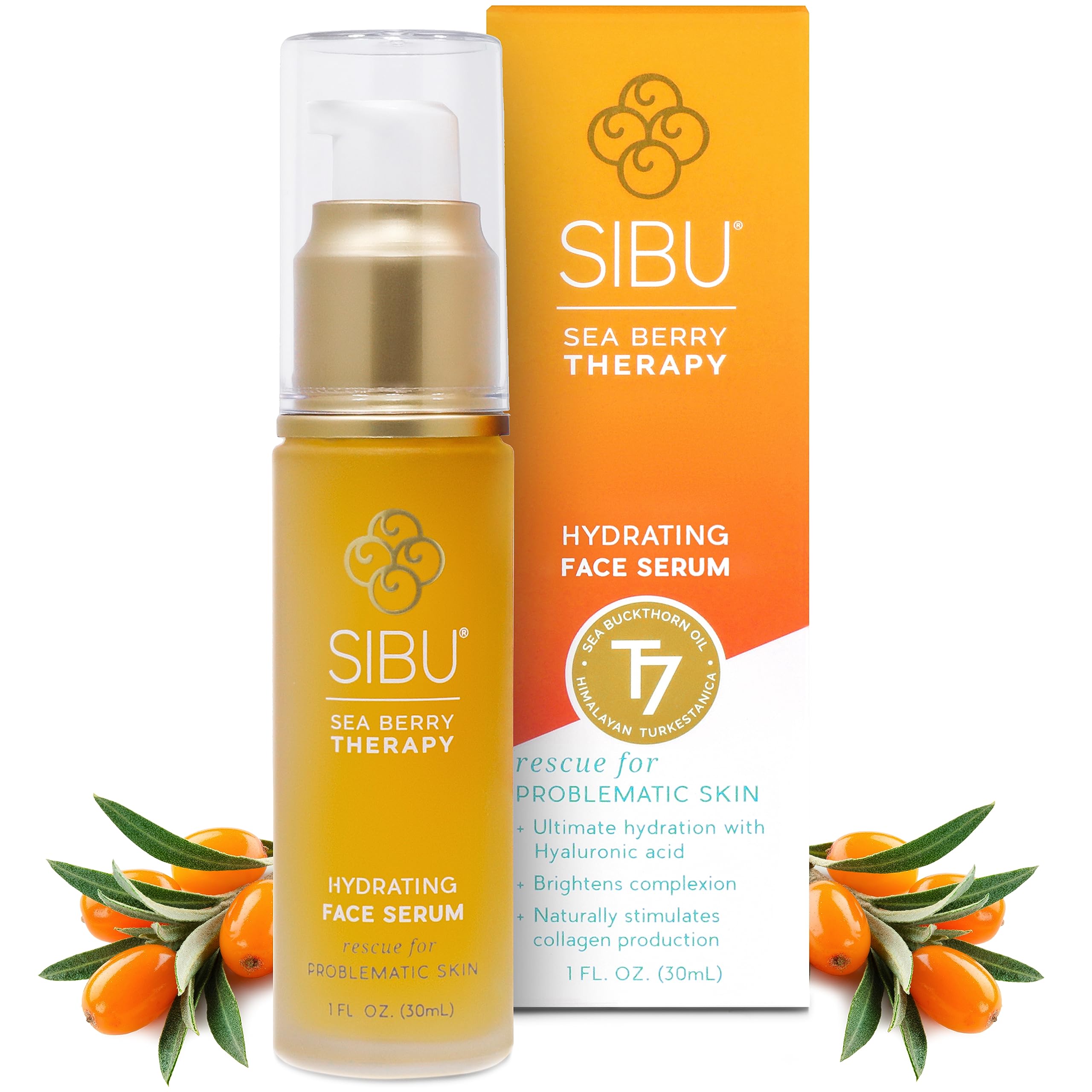 Sérum Facial Sibu Hydrating Con Aceite De Espino Amarillo Y Ácido Hialurónico - Venta Internacional.