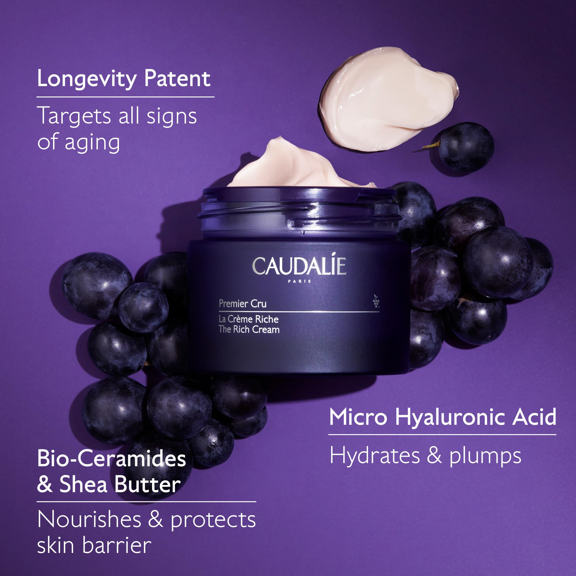 Foto 6 pulgar | Crema Hidratante Caudalie Premier Cru The Rich Cream, 50 Ml, Recargable - Venta Internacional.