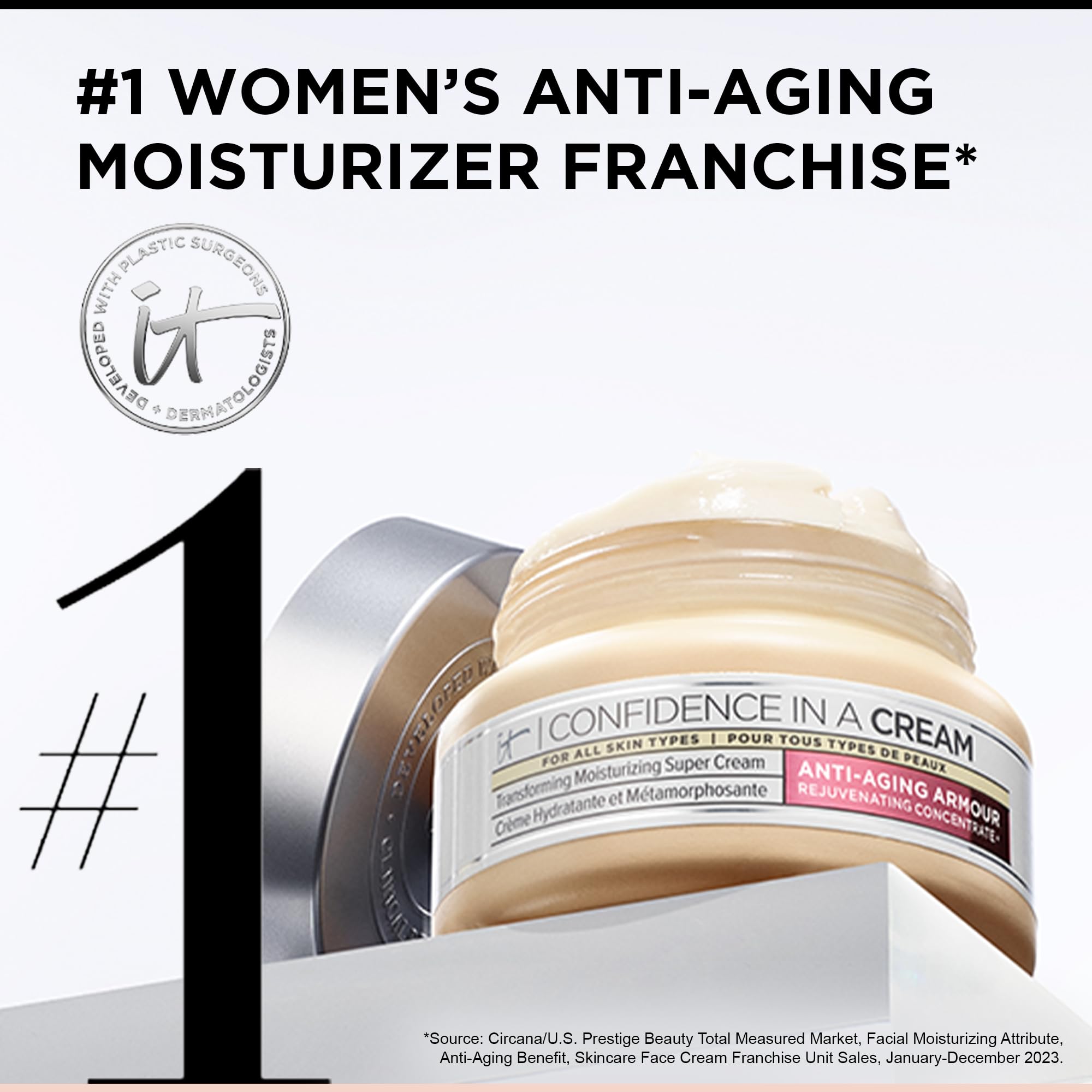 Foto 5 pulgar | Crema Hidratante It Cosmetics Confidence In A Cream Travel, 15 Ml - Venta Internacional.