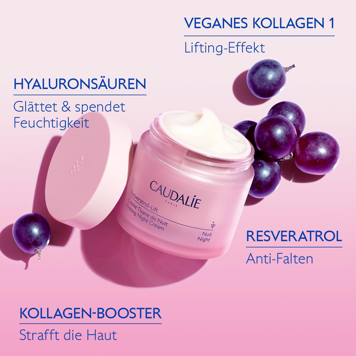 Foto 5 pulgar | Crema De Noche Caudalie Resveratrol-lift Retinol Alternative 50 Ml - Venta Internacional.