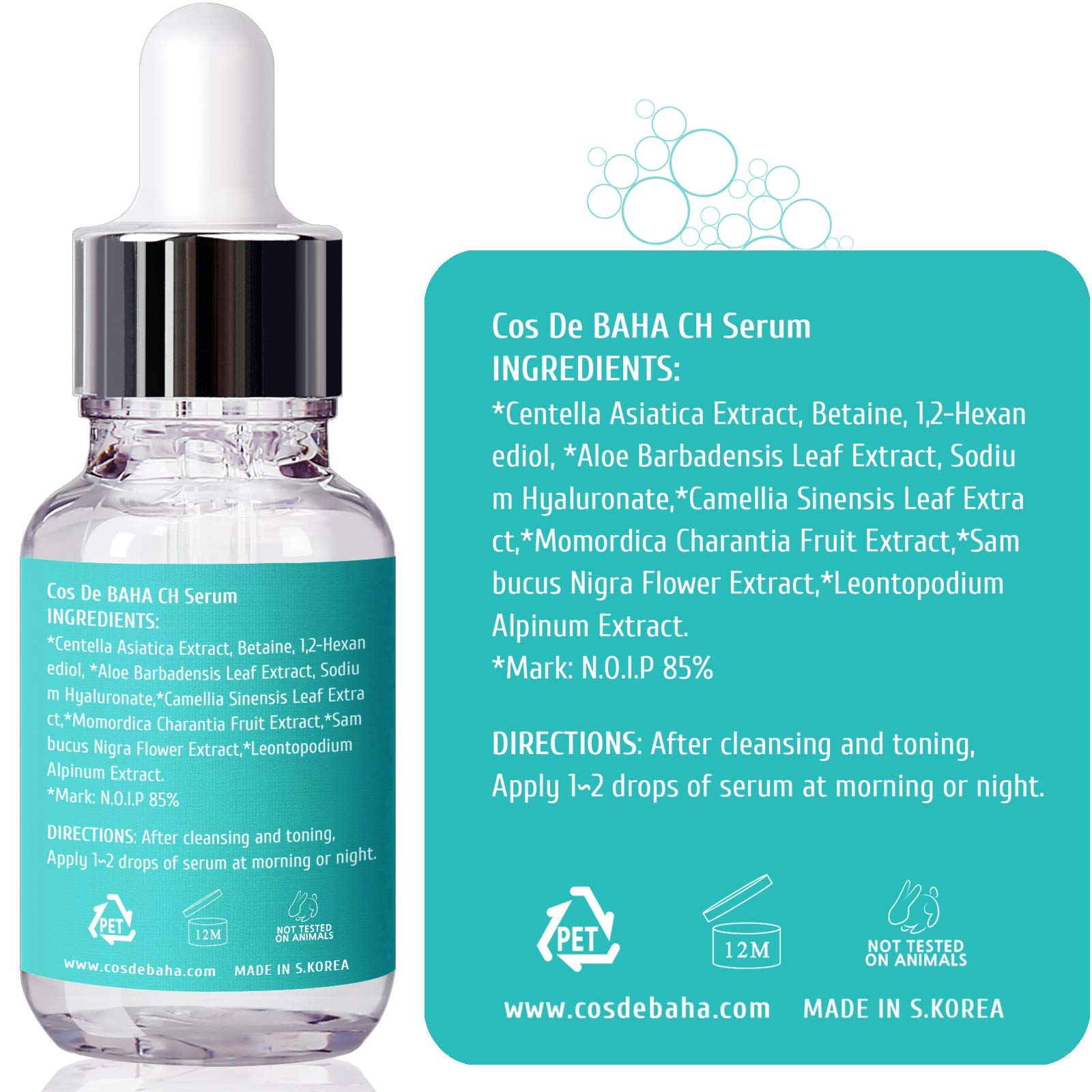 Foto 8 pulgar | Sérum Facial Cos De Baha Extracto De Centella Asiática 30 Ml - Venta Internacional.