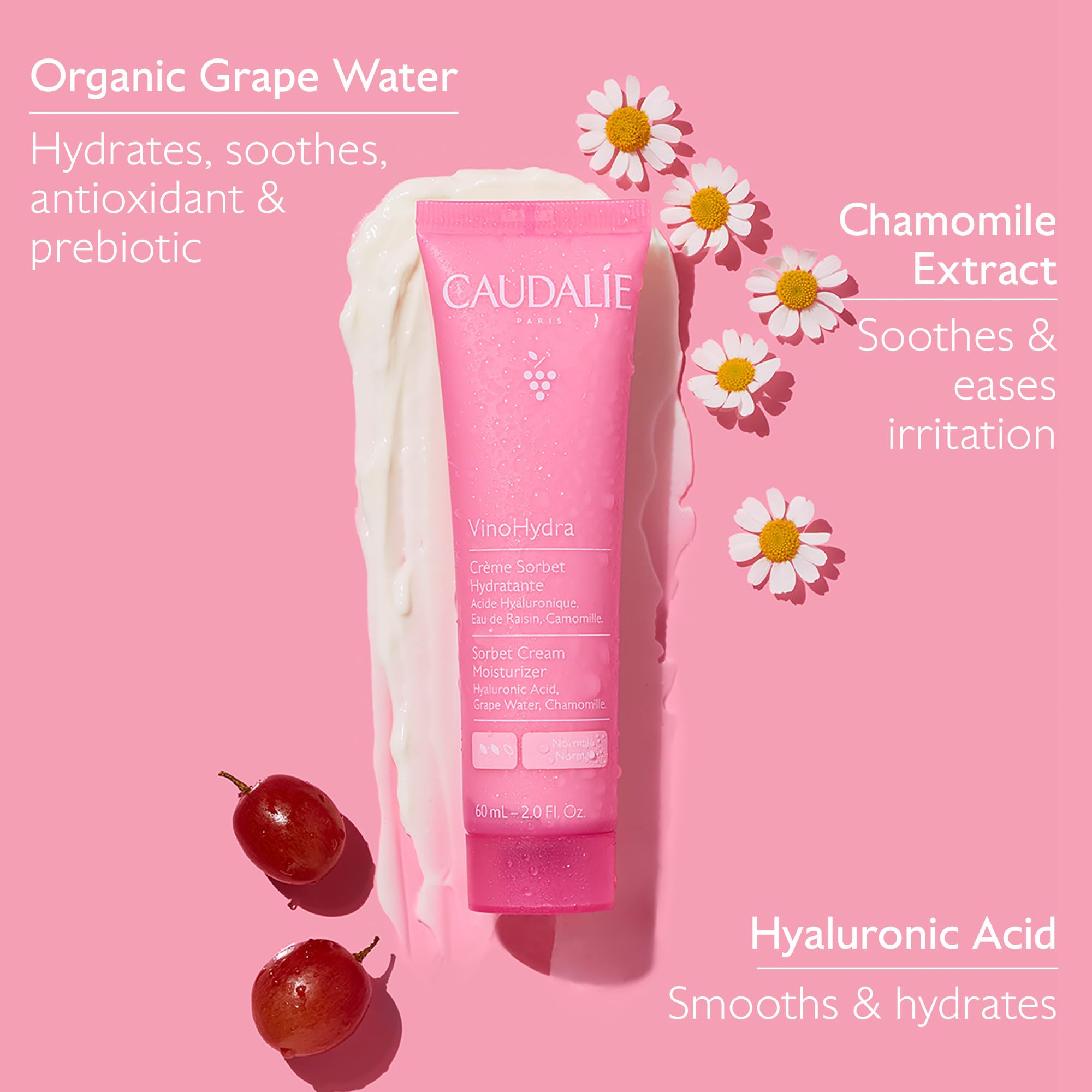 Foto 4 pulgar | Crema Hidratante Caudalie Vinohydra Sorbet Cream 60 Ml Con Ácido Hialurónico - Venta Internacional.