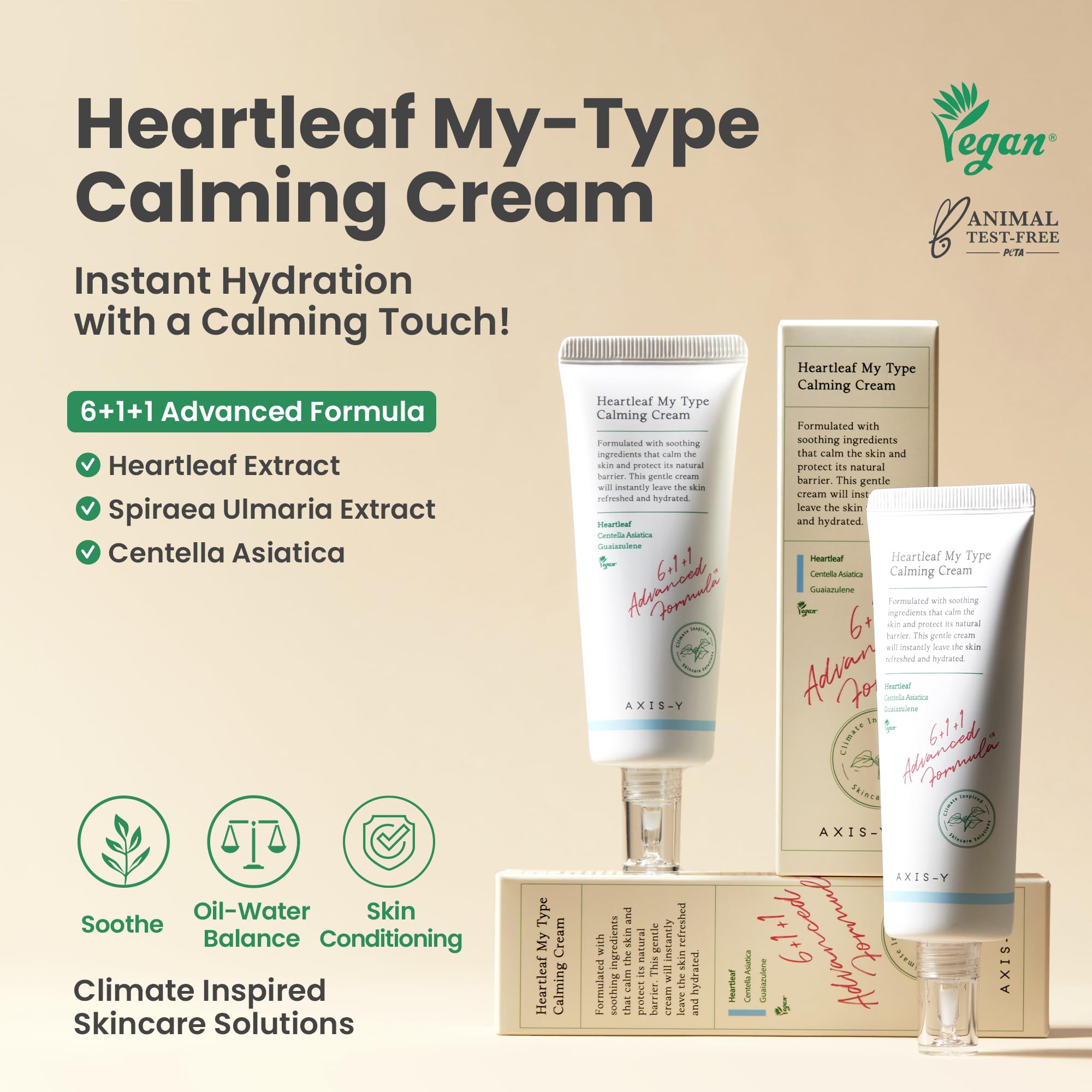 Foto 3 pulgar | Crema Hidratante Axis-y Heartleaf My Type Calming 60 Ml - Venta Internacional.