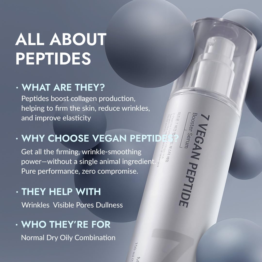 Foto 5 pulgar | Serum Mizon 7 Vegan Peptide Booster, 150 Ml, Hidratante Y Antienvejecimiento - Venta Internacional.