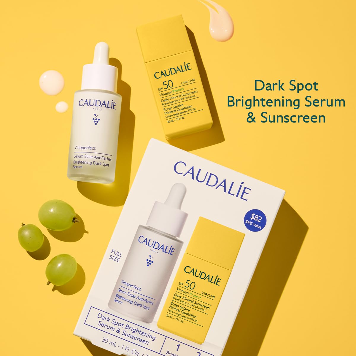 Foto 3 pulgar | Set De Cuidado De La Piel Caudalie Vinoperfect Dark Spot Serum Spf 50 - Venta Internacional.