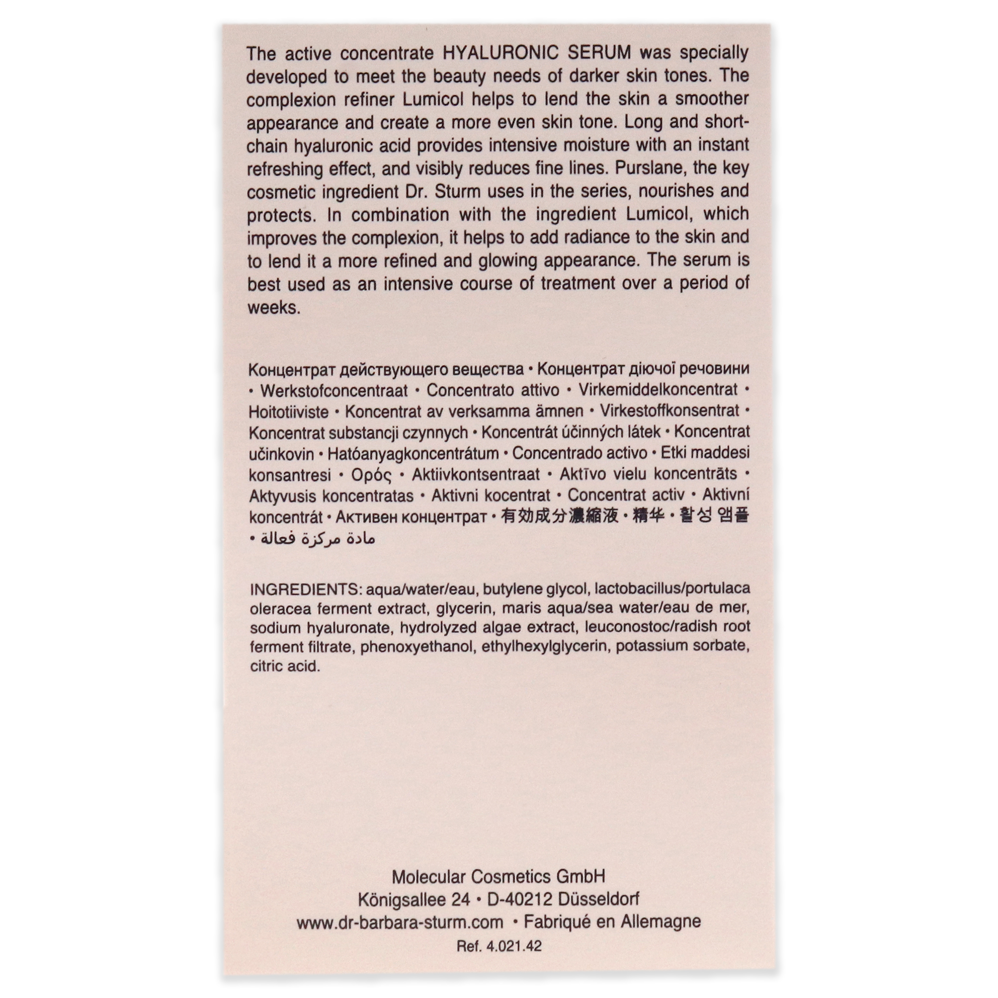 Foto 7 pulgar | Sérum Dr. Barbara Sturm Hialurónico Para Tonos De Piel Más Oscuros - Venta Internacional.