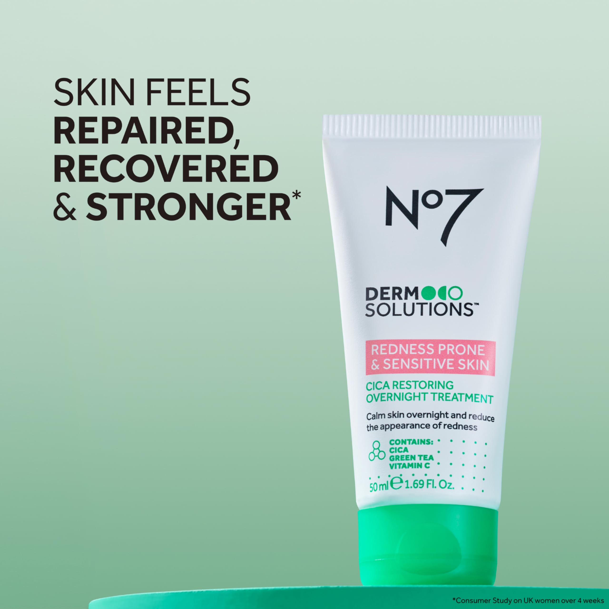 Foto 3 pulgar | Crema De Noche No7 Derm Solutions Skin Barrier Repair Cica 50 Ml - Venta Internacional.