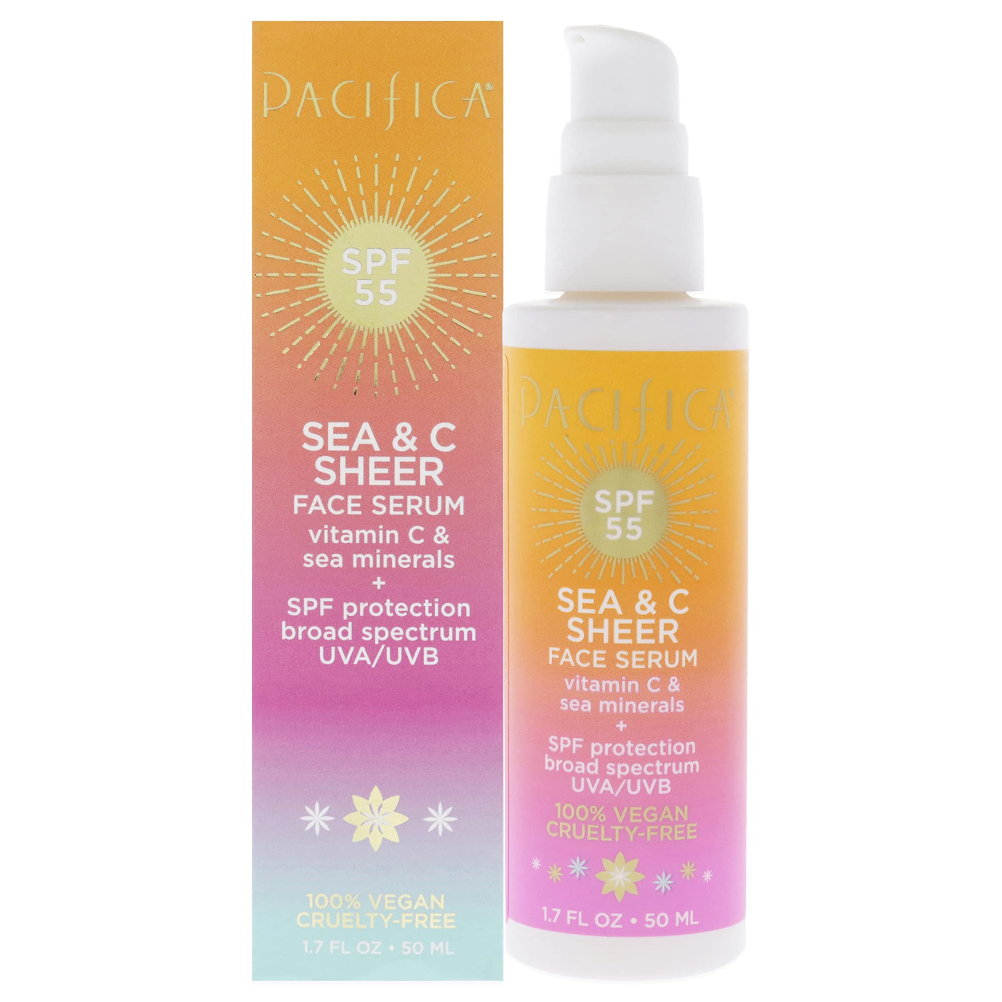 Sérum Facial Pacifica Sea And C Sheer Spf 55, 50 Ml, Unisex - Venta Internacional.