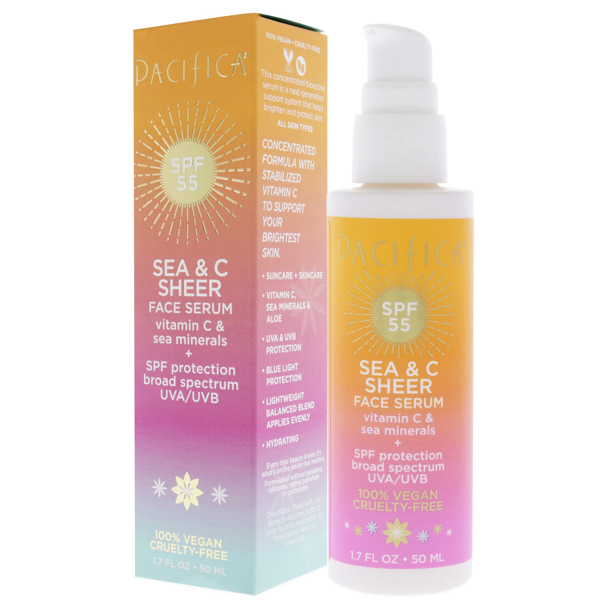 Foto 5 pulgar | Sérum Facial Pacifica Sea And C Sheer Spf 55, 50 Ml, Unisex - Venta Internacional.