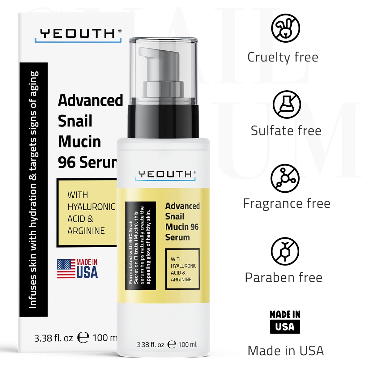 Foto 5 | Sérum Yeouth Snail Mucin 96 Power Essence 100 Ml Con Ácido Hialurónico - Venta Internacional.