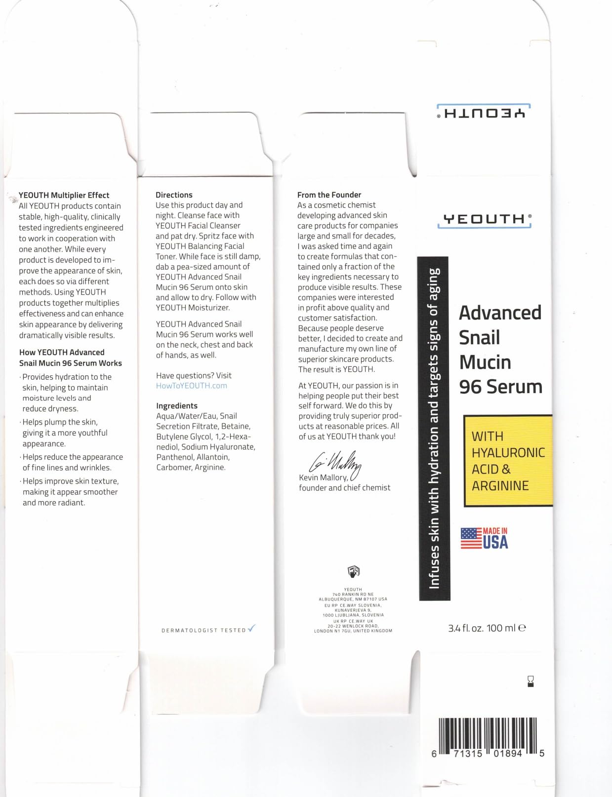Foto 7 | Sérum Yeouth Snail Mucin 96 Power Essence 100 Ml Con Ácido Hialurónico - Venta Internacional.