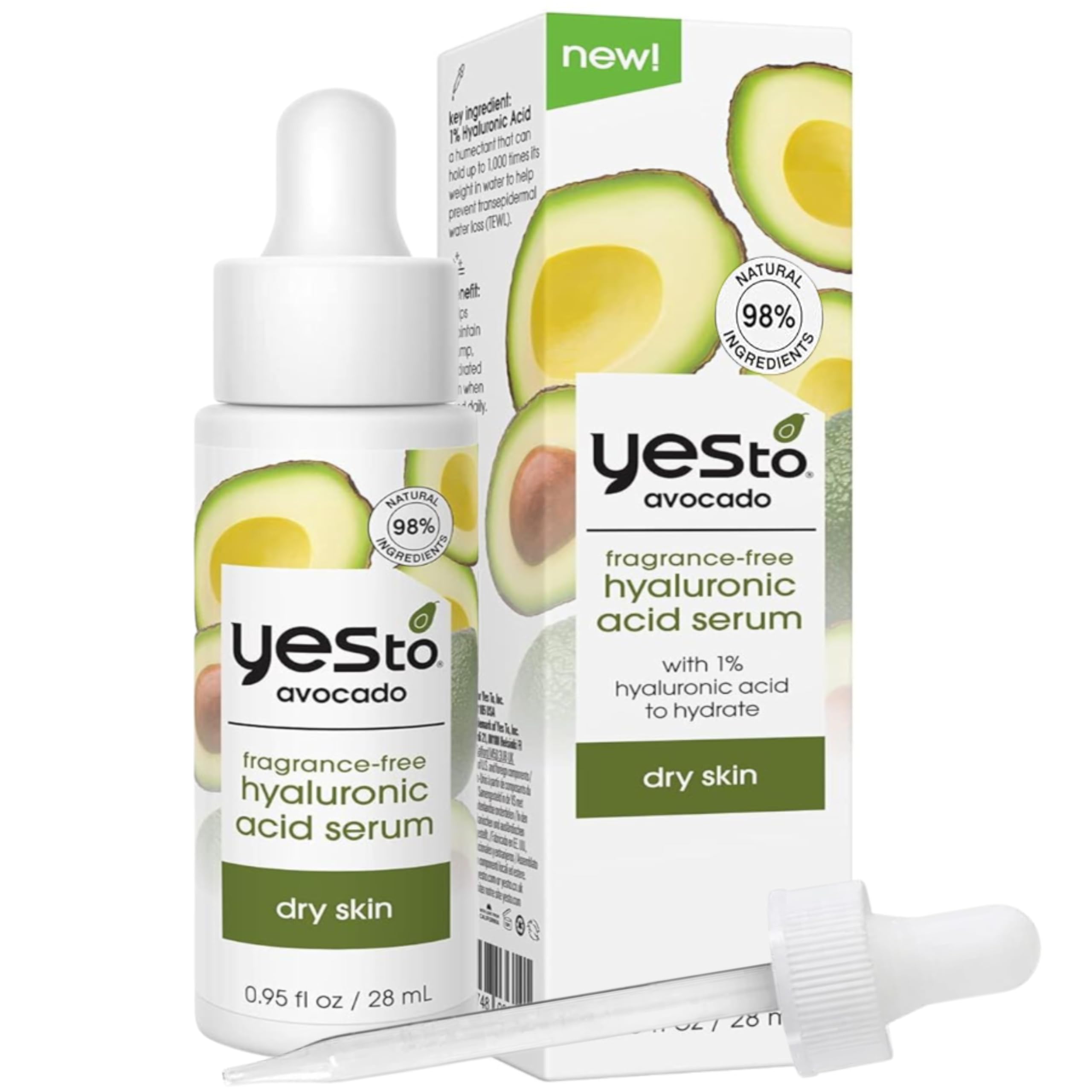 Foto 2 pulgar | Sérum Yes To Avocado, Sin Fragancia, Ácido Hialurónico, 28 Ml - Venta Internacional.