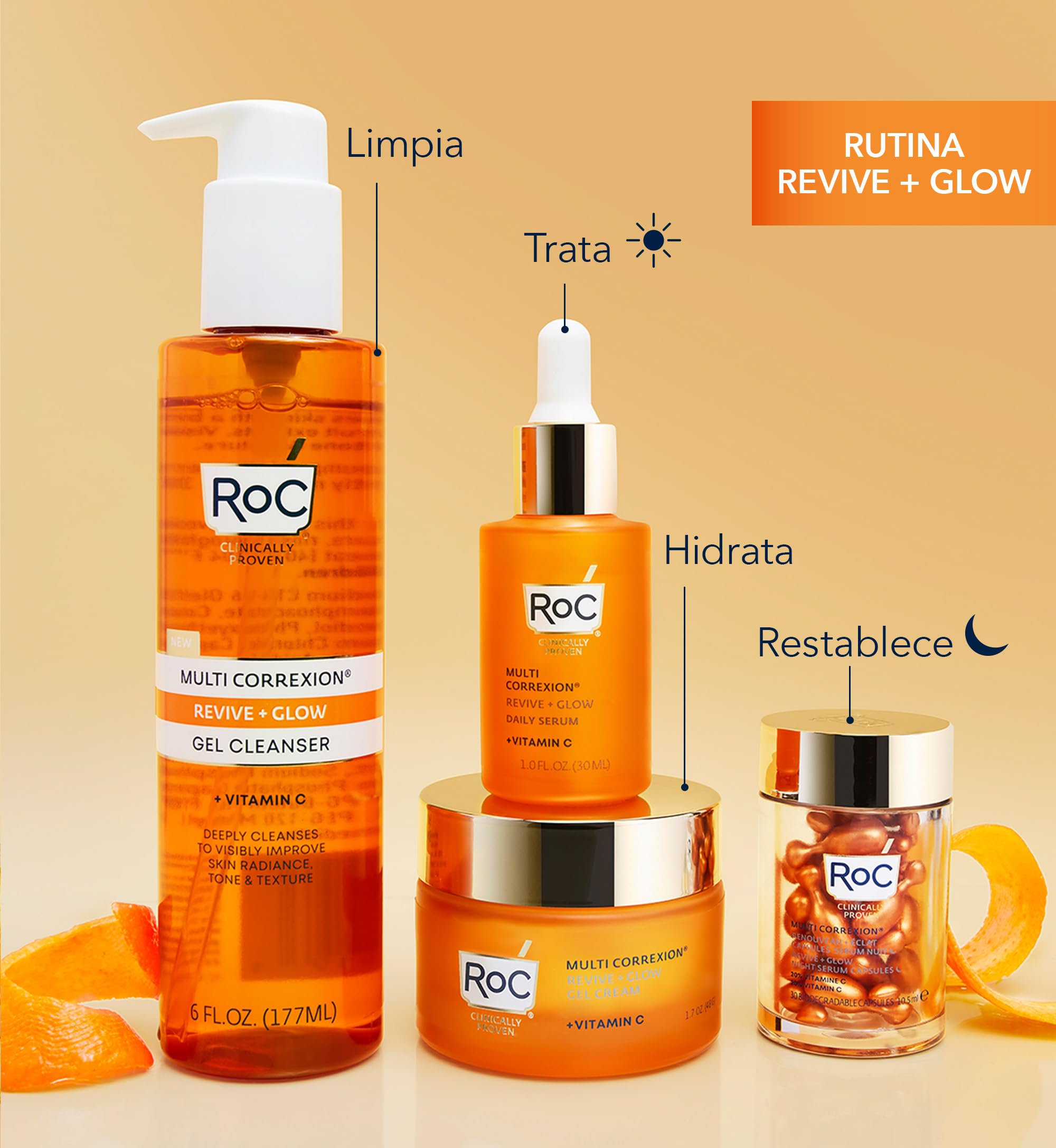 Foto 5 | Sérum Nocturno En Cápsulas Roc Multi Correxion Revive + Glow 30 Ml - Venta Internacional.