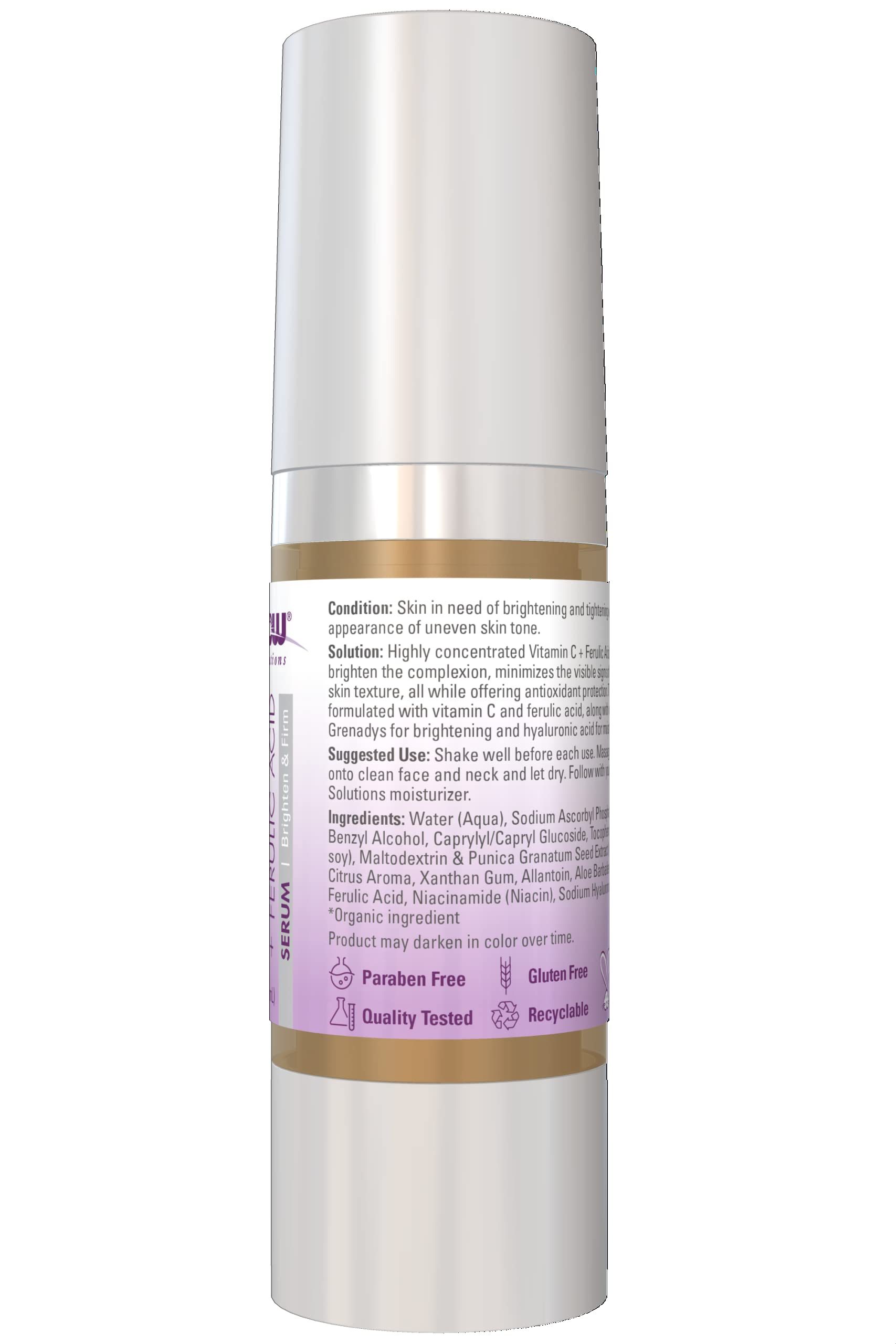 Foto 4 pulgar | Serum Now Solutions Vitamina C Más Ácido Ferúlico, 30 Ml - Venta Internacional.
