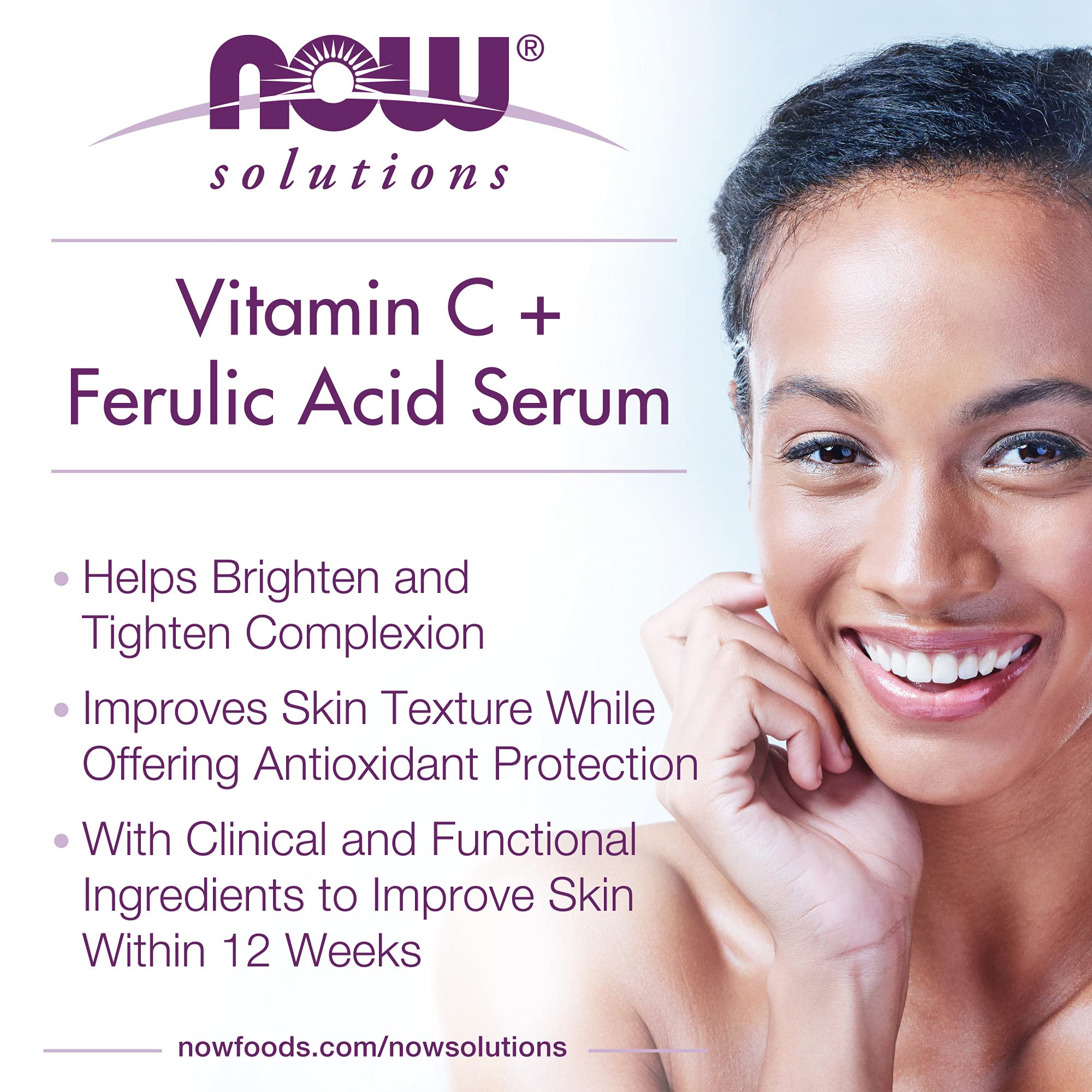 Foto 5 pulgar | Serum Now Solutions Vitamina C Más Ácido Ferúlico, 30 Ml - Venta Internacional.