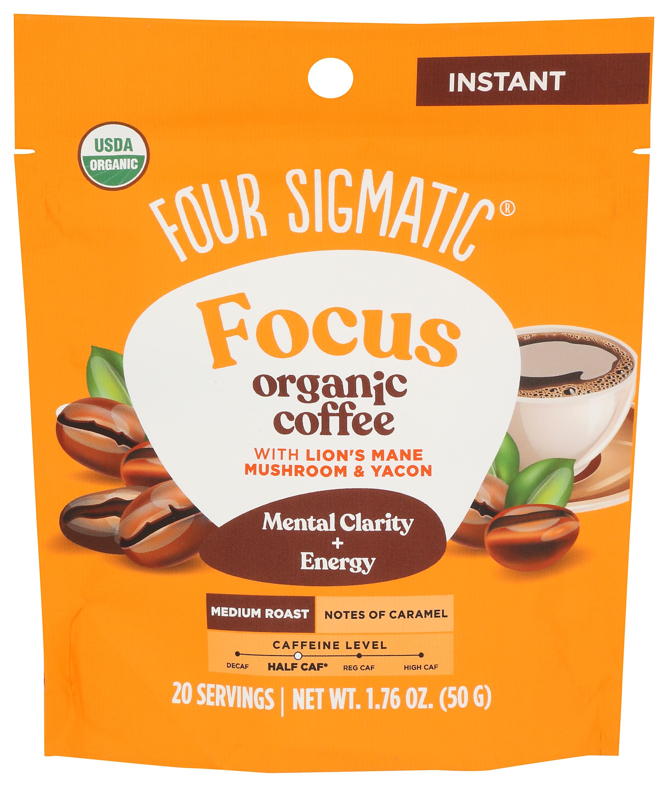 Café Four Sigmatic Focus Organic Instant 50 Ml - Venta Internacional.