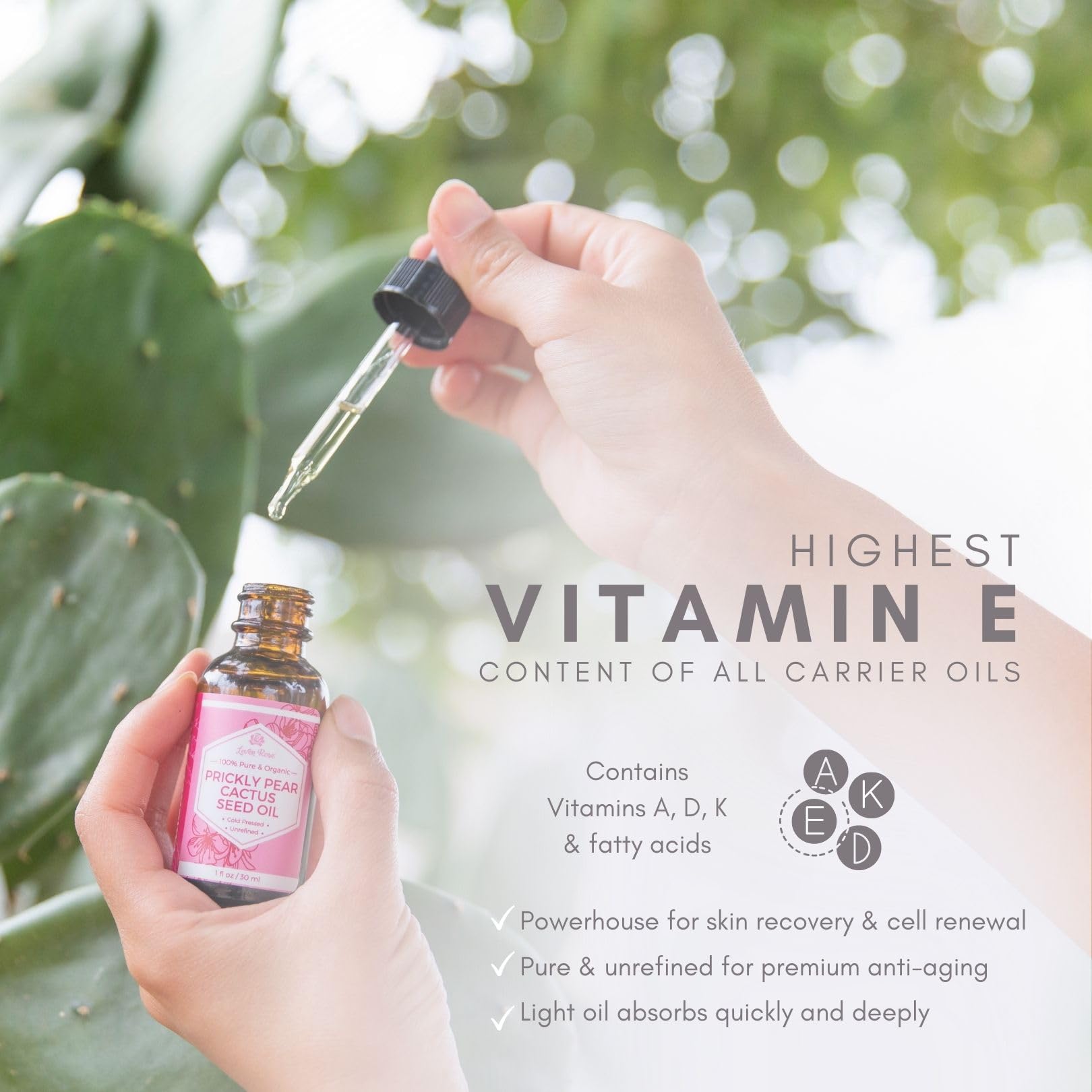 Foto 4 pulgar | Aceite De Semilla De Tuna Leven Rose, 30 Ml, 100% Orgánico, Extra Virgen - Venta Internacional.