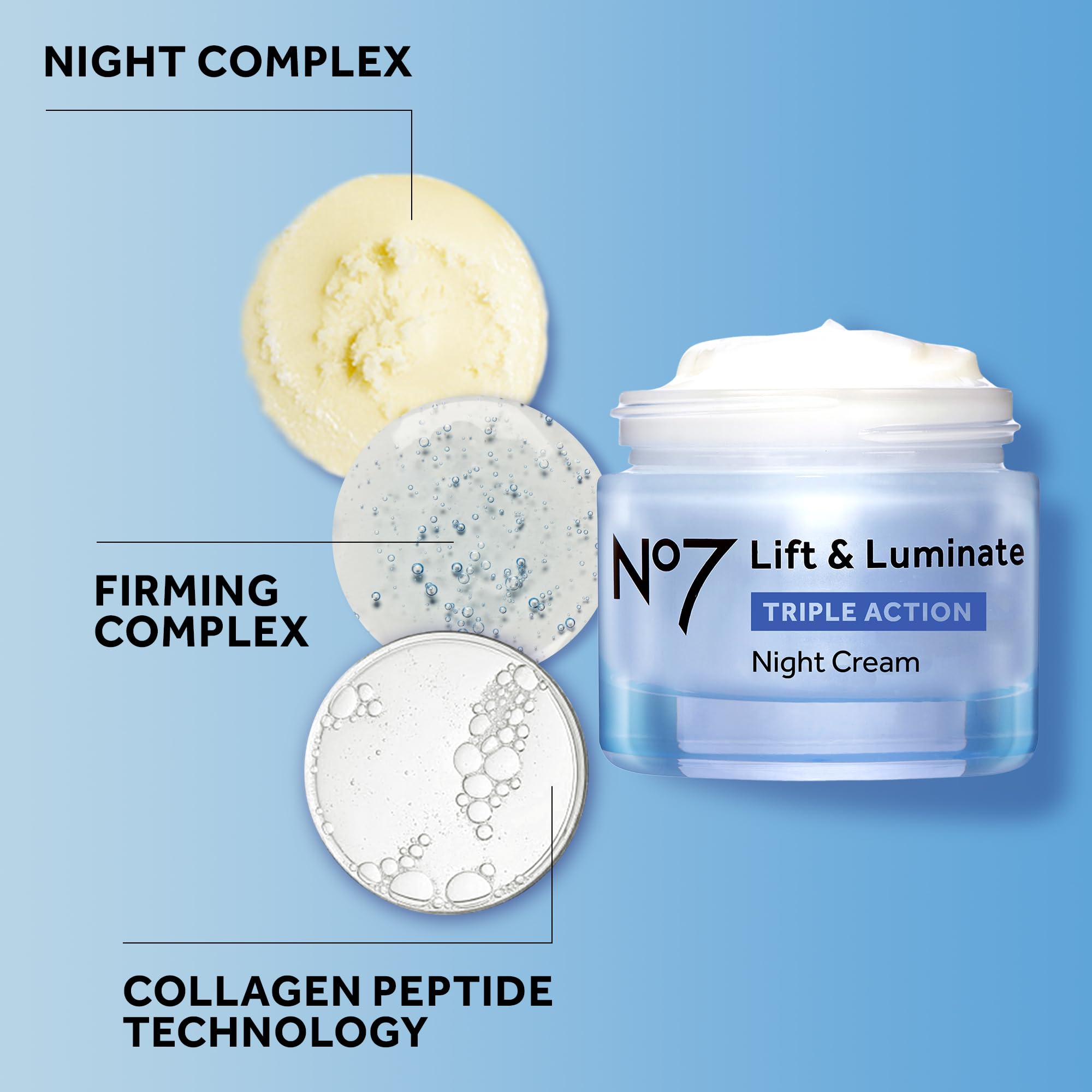 Foto 6 | Crema De Noche No7 Lift & Luminate Triple Action 50 Ml - Venta Internacional.