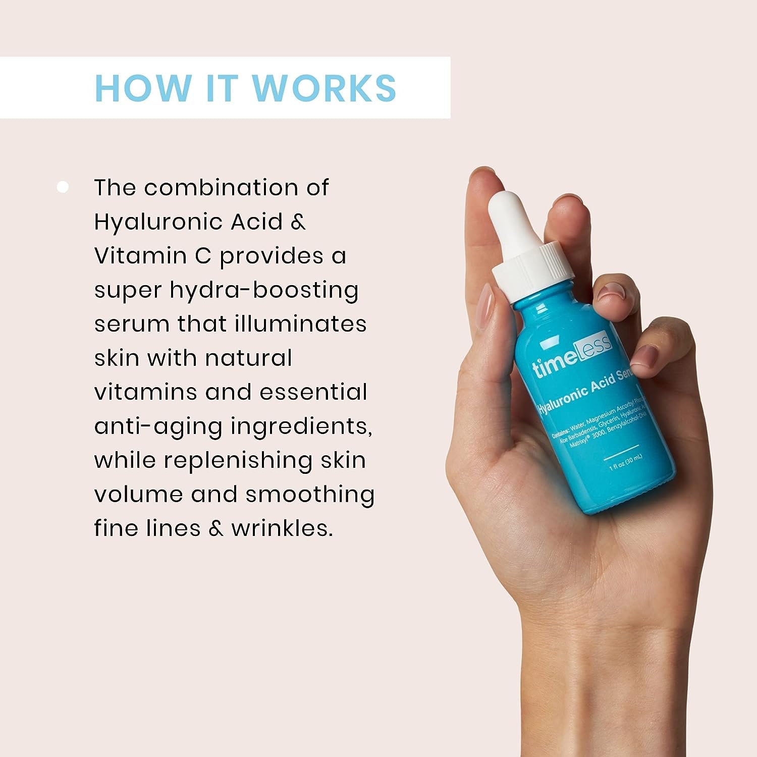 Foto 5 pulgar | Sérum Timeless Skin Care, Ácido Hialurónico Y Vitamina C, 30 Ml - Venta Internacional.