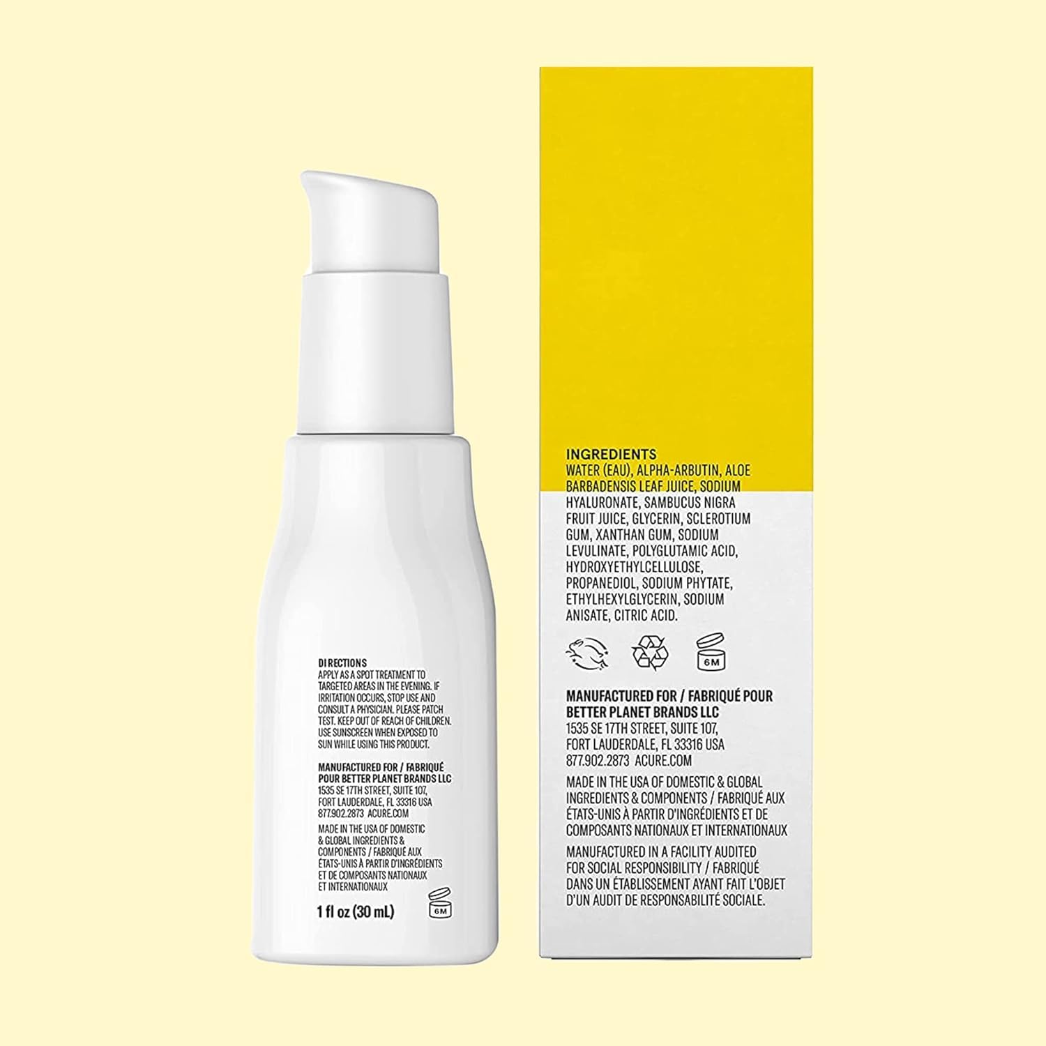Foto 7 pulgar | Sérum Acure Brightening 2% Alpha Arbutina 30 ml - Venta Internacional