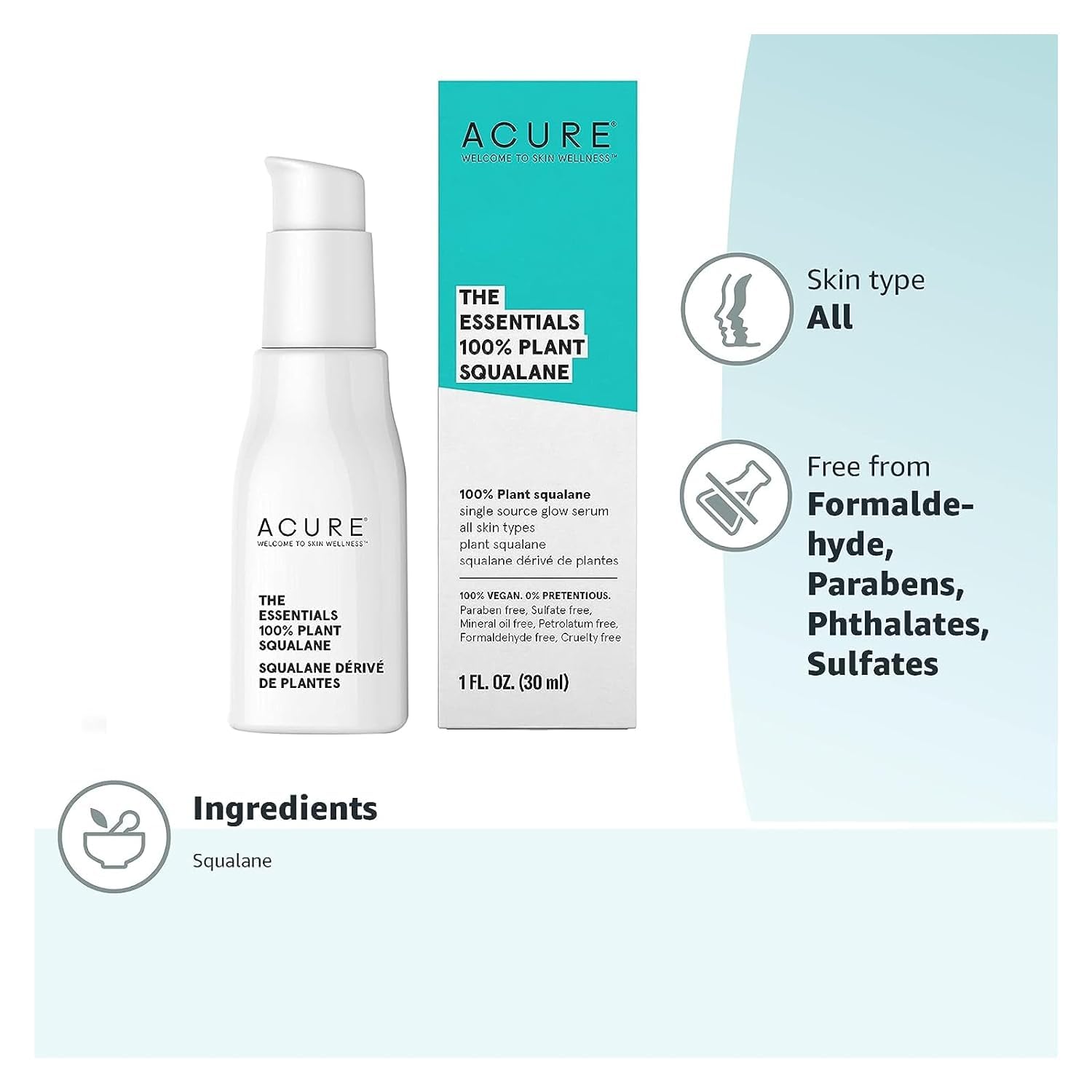 Foto 4 pulgar | Aceite Acure The Essentials Escualano Vegetal 30 ml- Venta Internacional