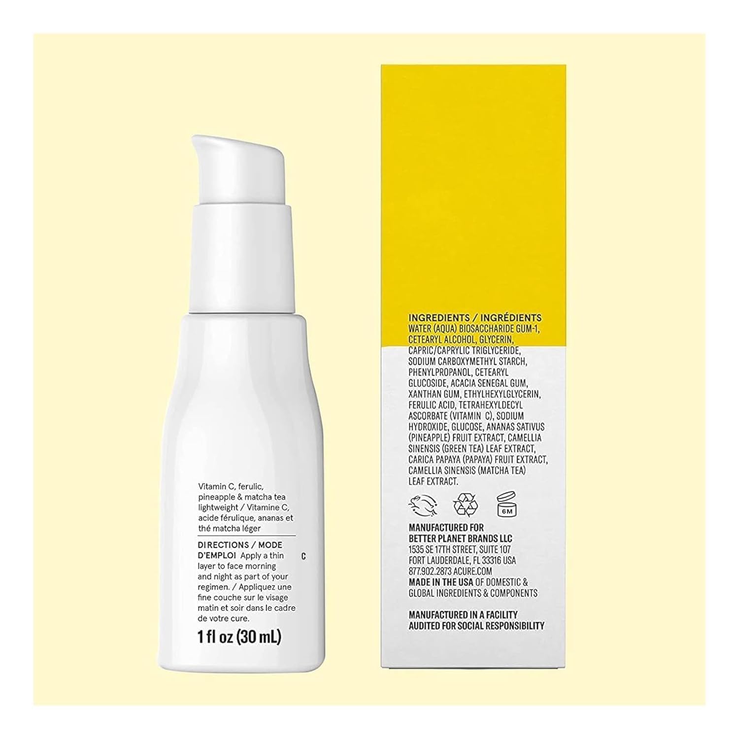 Foto 3 pulgar | Sérum Aclarador Facial Acure con Vitamina C y Ácido Ferúlico 30 ml - Venta Internacional