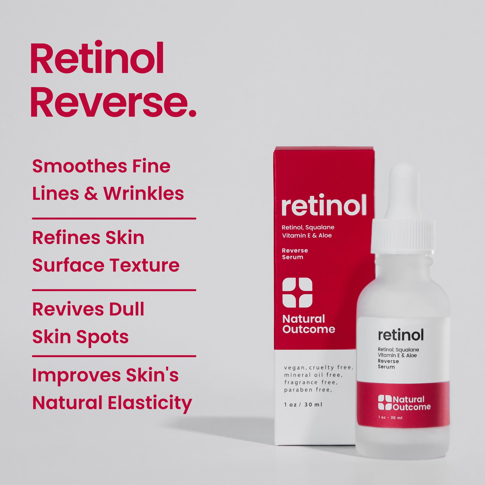 Foto 3 pulgar | Sérum Natural Outcome Retinol Para Rostro De 30 Ml Con Ácido Hialurónico - Venta Internacional.
