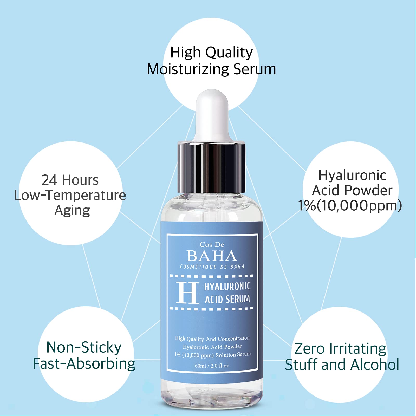 Foto 3 pulgar | Serum Cos De Baha Ácido Hialurónico Puro 1% En Polvo, 30 Ml - Venta Internacional.