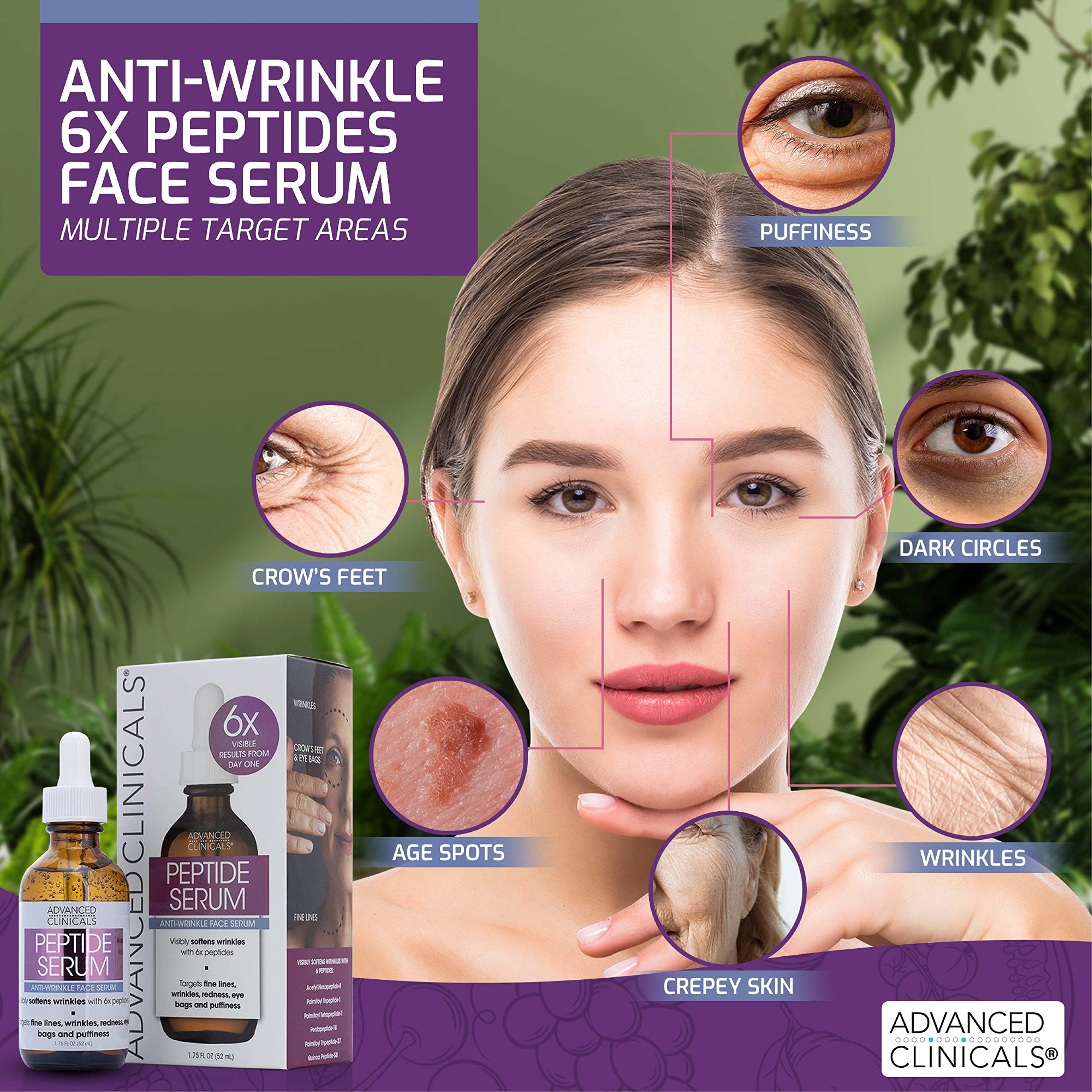 Foto 6 pulgar | Sérum Facial Peptídico Advanced Clinicals  50 Ml (paquete De 2) - Venta Internacional.