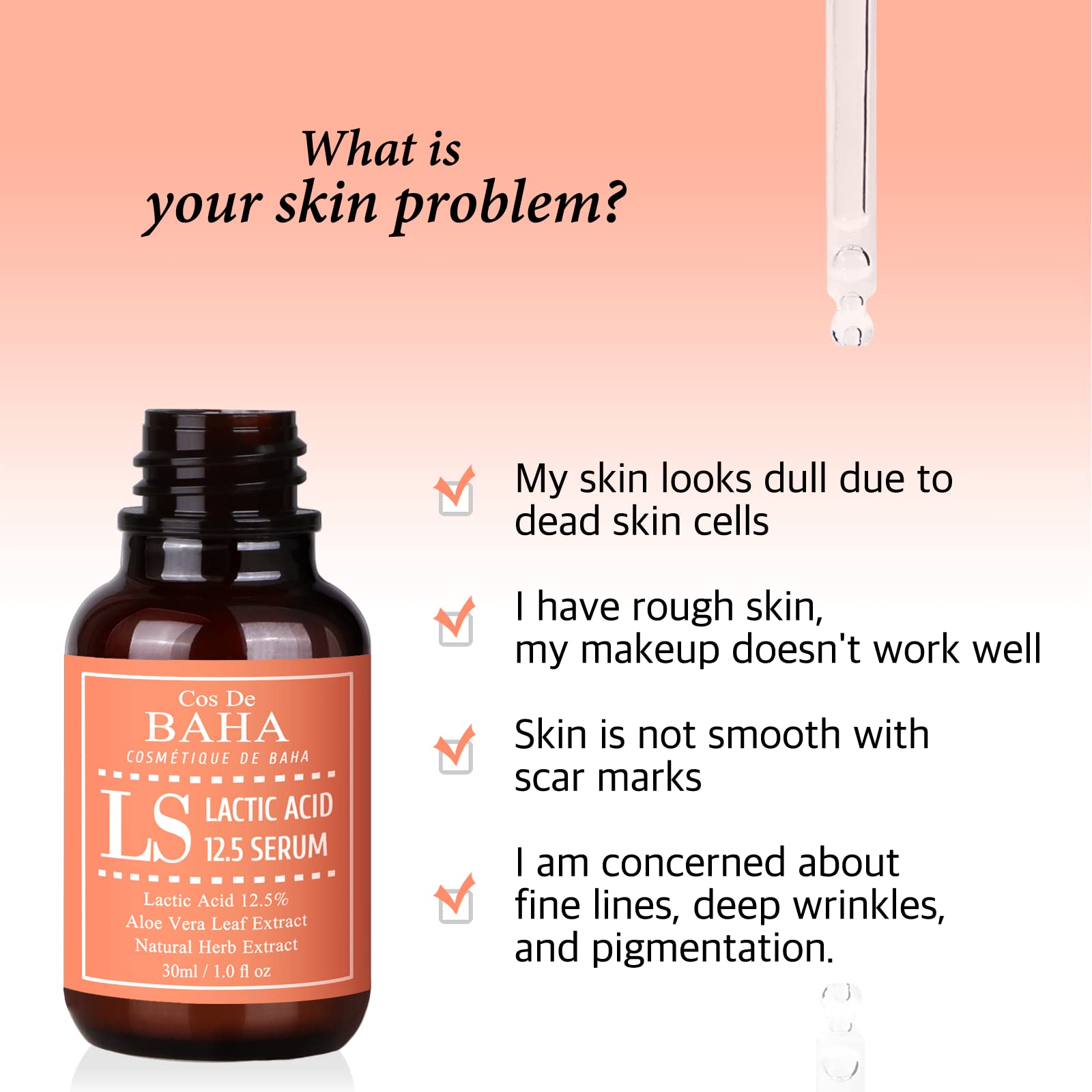 Foto 5 pulgar | Sérum Cos De Baha Con Ácido Láctico 12 5% Hidratante  30 Ml  Con Aloe - Venta Internacional.