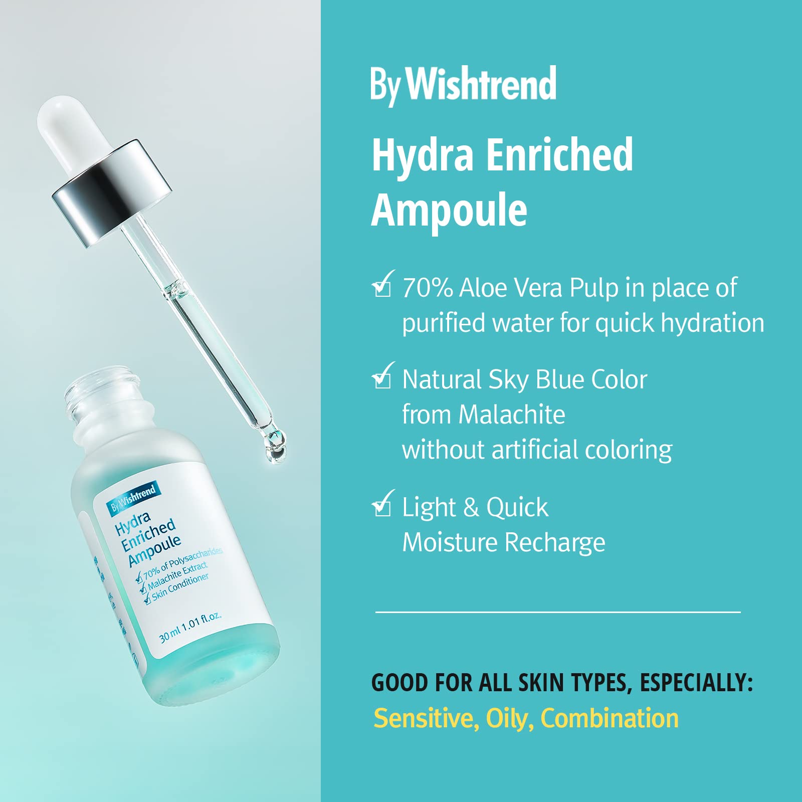 Foto 2 | [sérum] By Wishtrend Ampolla Enriquecida Con Hidra De 30 Ml Con Aloe Vera - Venta Internacional.