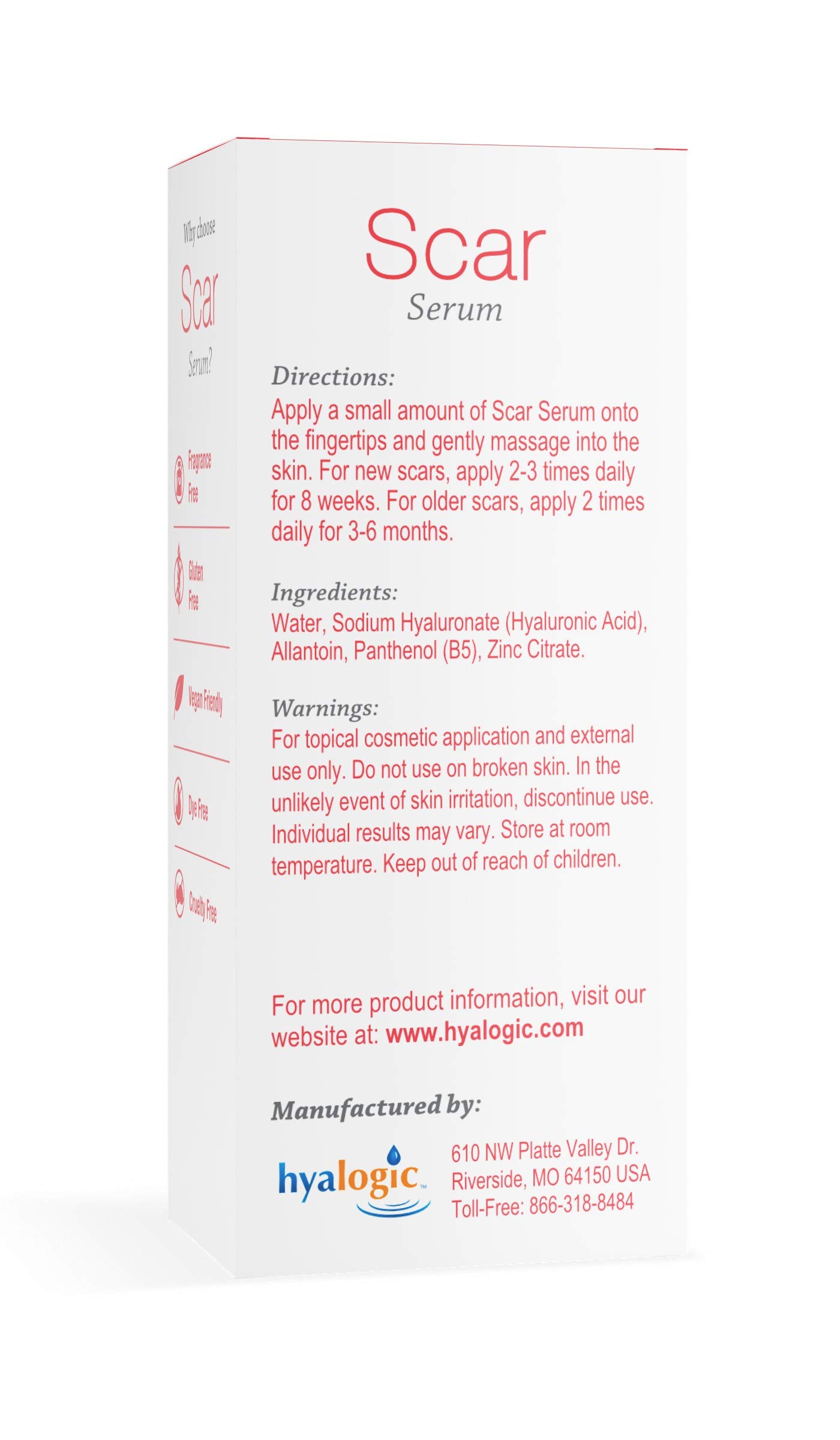 Foto 5 pulgar | Sérum Para Cicatrices Hyalogic Con Ácido Hialurónico  Alantoína Y Pantenol - Venta Internacional.