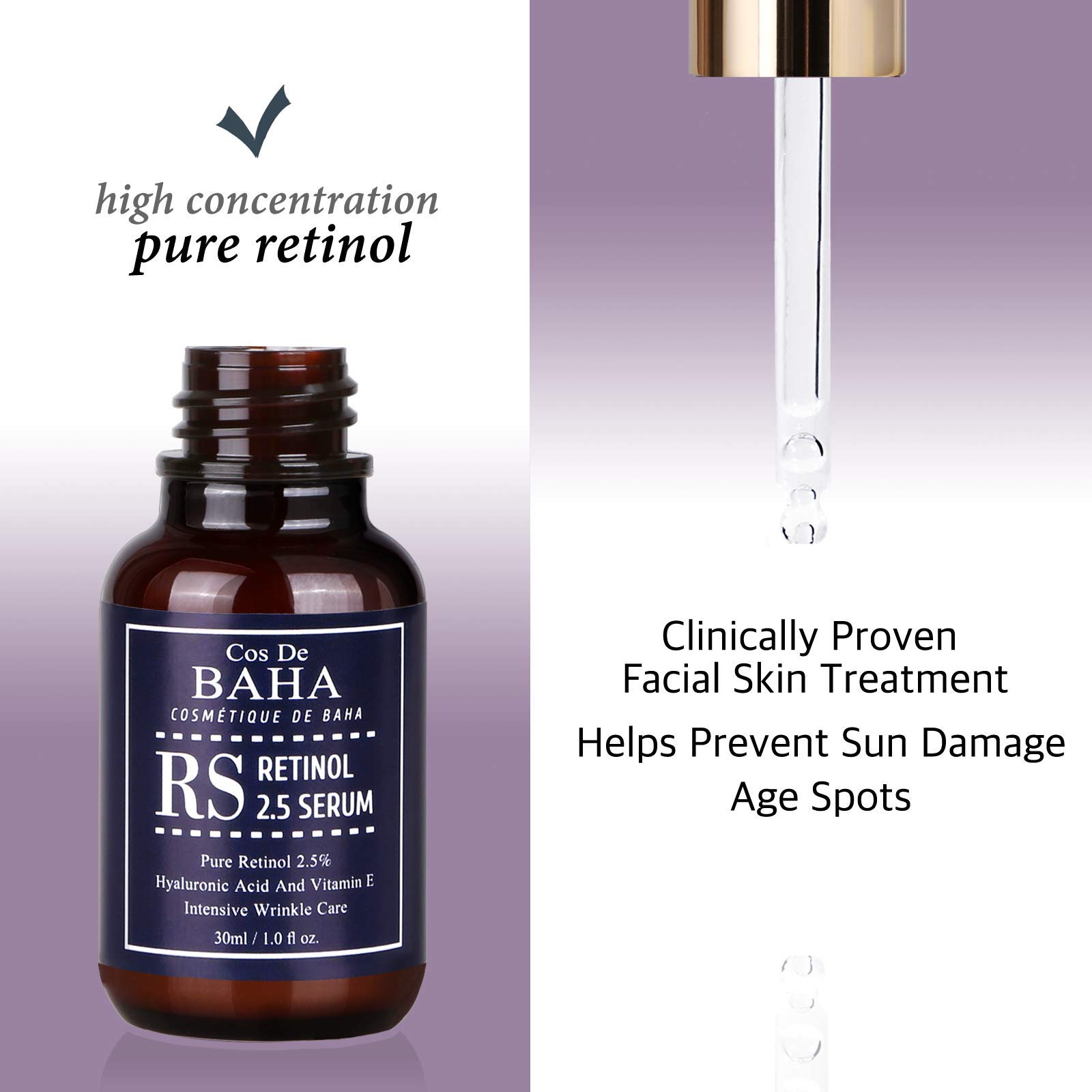 Foto 3 pulgar | Sérum Cos De Baha Rs Retinol con Vitamina E 30 Ml - Venta Internacional