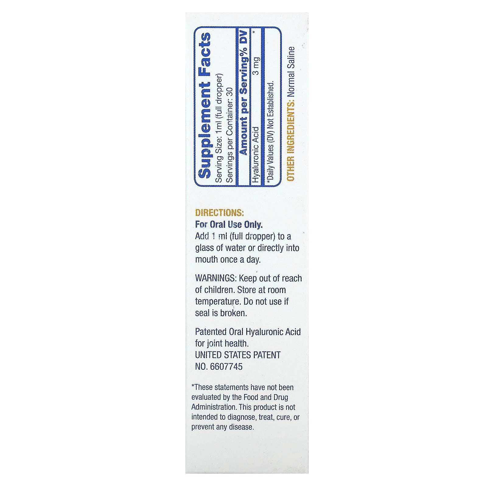 Foto 3 pulgar | Suplemento De Ácido Hialurónico Hyalogic Synthovial Seven 30 Ml - Venta Internacional.