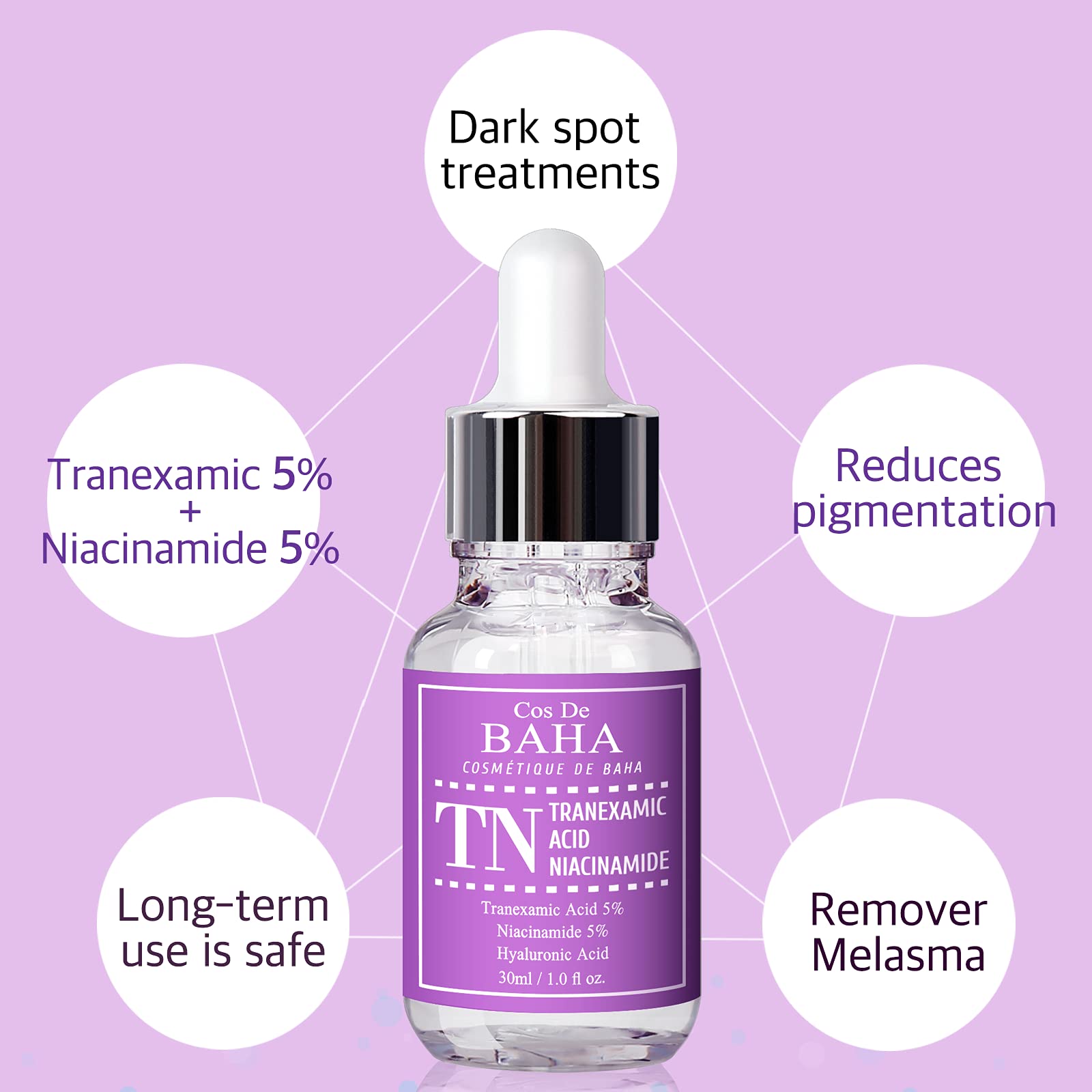 Foto 8 pulgar | Sérum Cos De Baha Ácido Tranexámico con Niacinamida 30 Ml - Venta Internacional