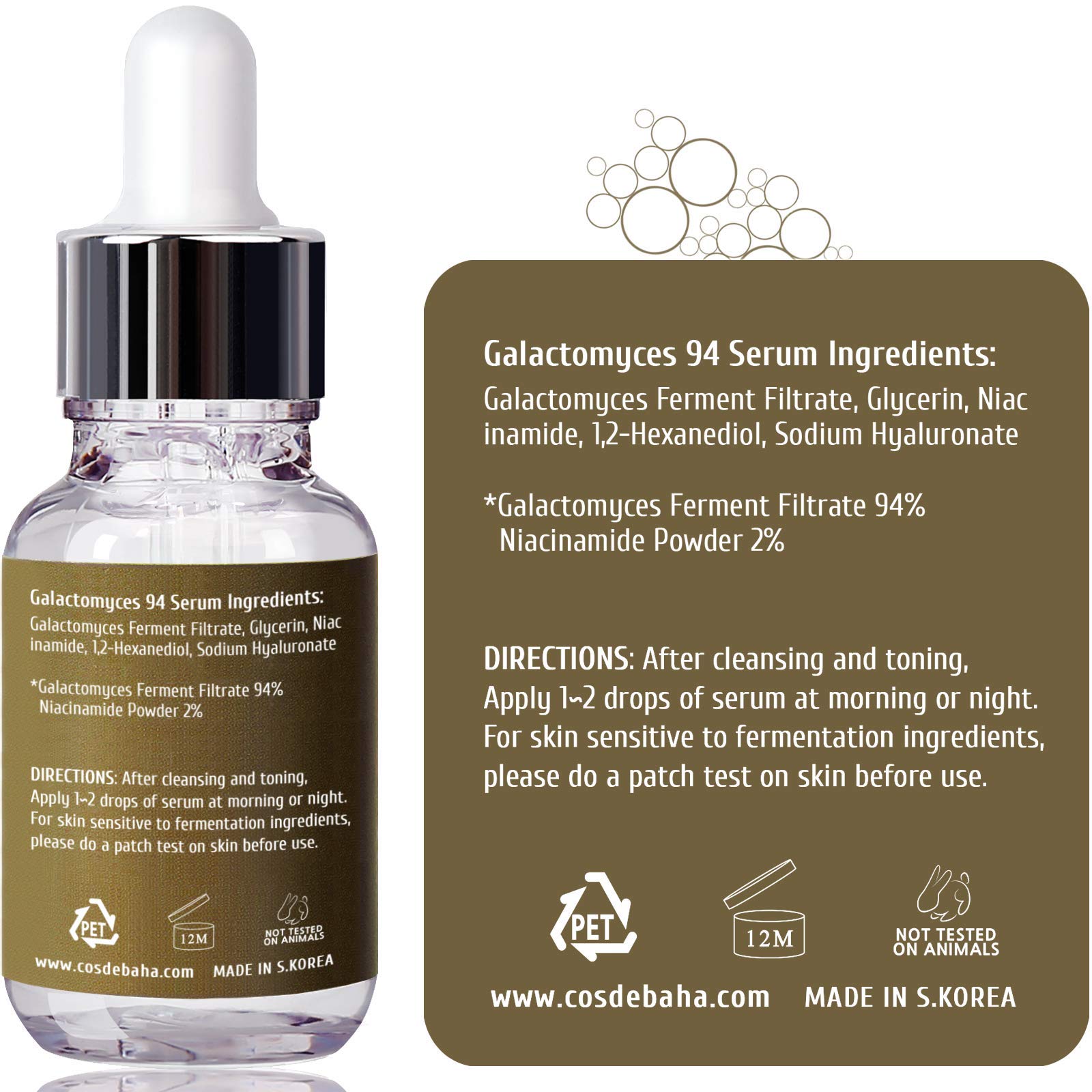 Foto 6 pulgar | Sérum Facial Cos De Baha Galactomyces Ferment 30 Ml - Venta Internacional