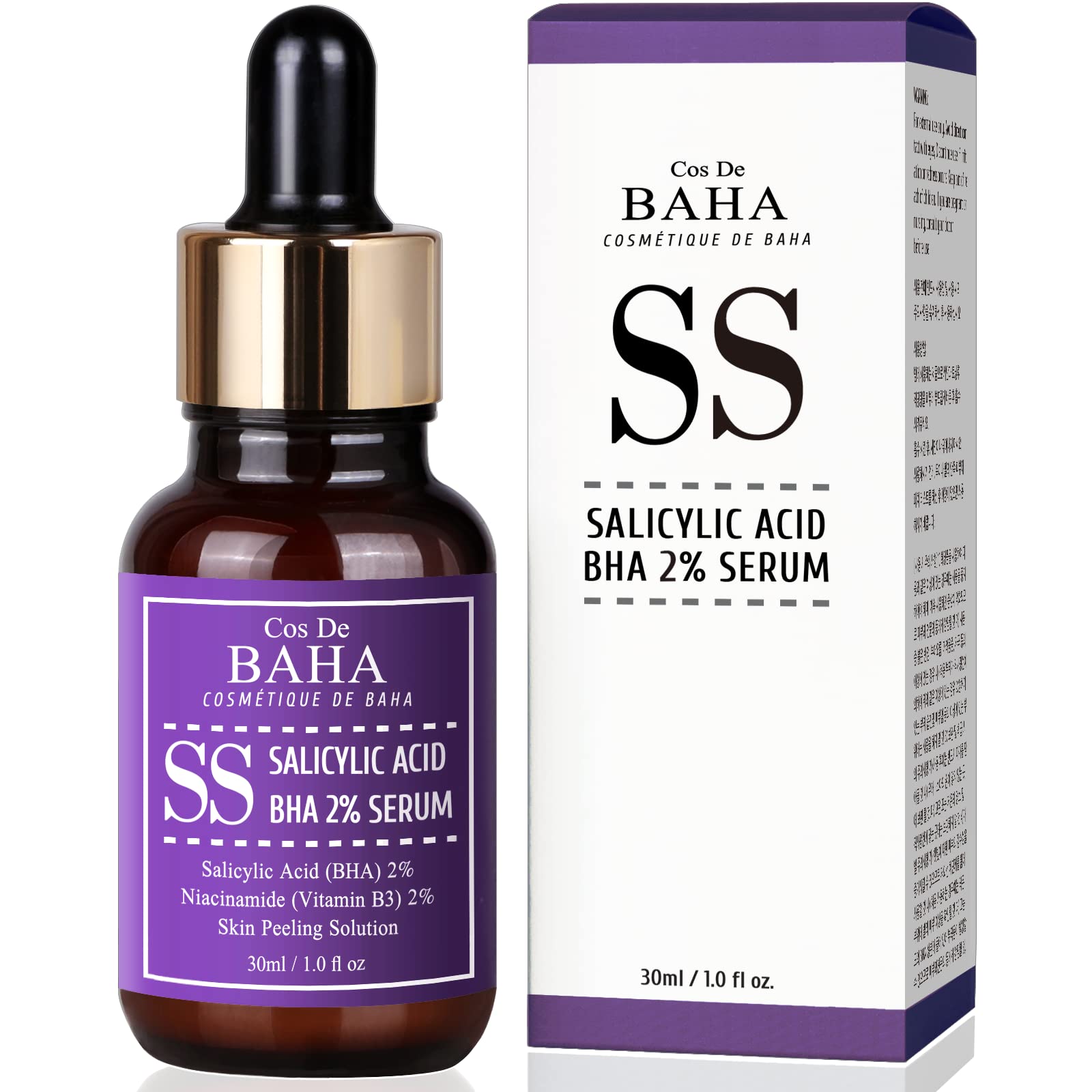 Sérum Cos De Baha Bha 2% Para El Cuidado De Los Poros Con Ácido Salicílico  30 Ml - Venta Internacional.