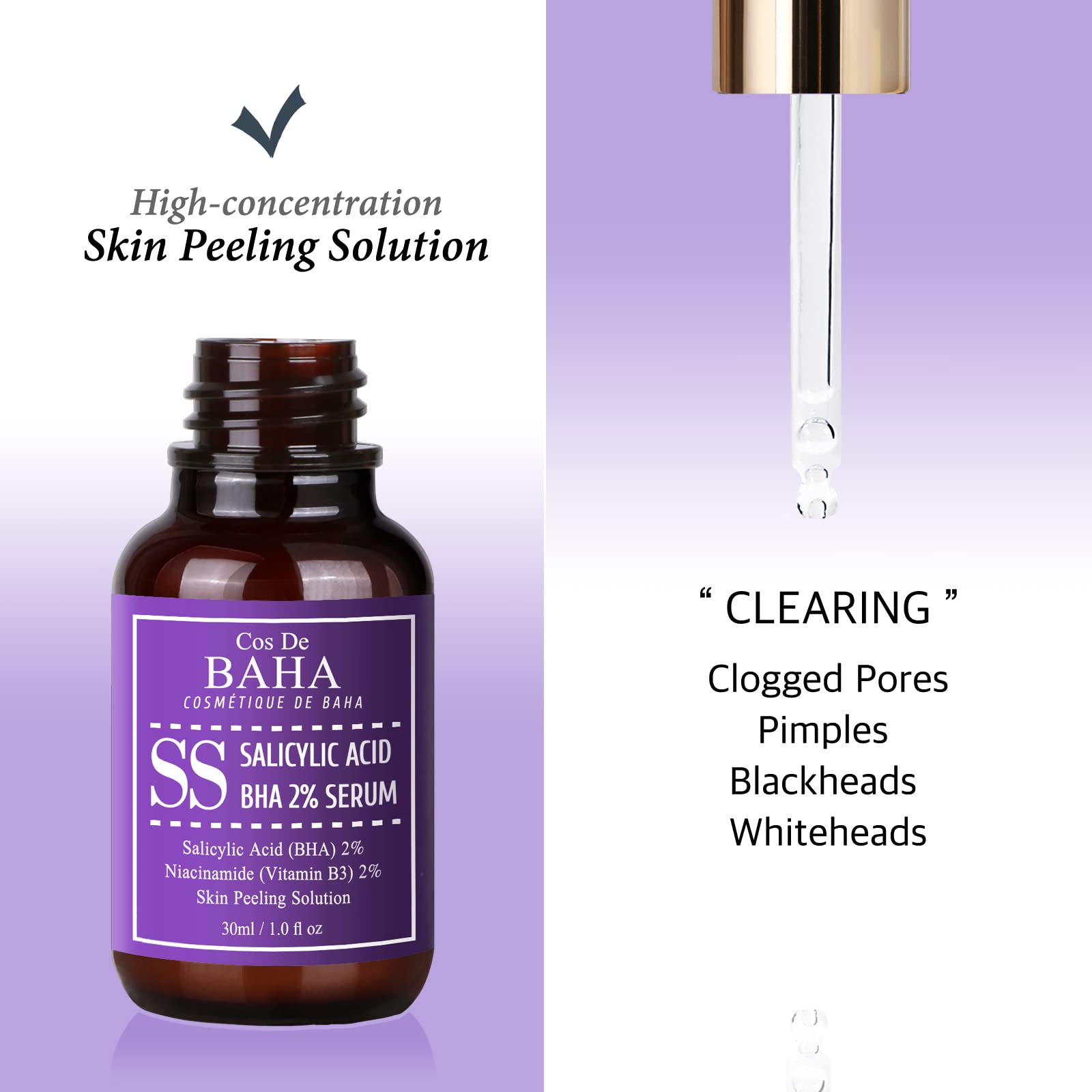 Foto 4 pulgar | Sérum Cos De Baha Bha 2% Para El Cuidado De Los Poros Con Ácido Salicílico  30 Ml - Venta Internacional.