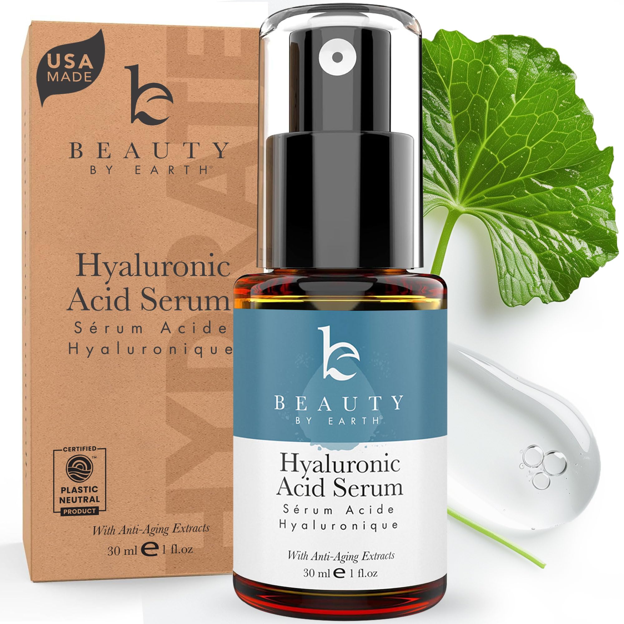 Foto 2 pulgar | Serum Beauty By Earth Ácido Hialurónico Para Rostro 30 Ml - Venta Internacional.